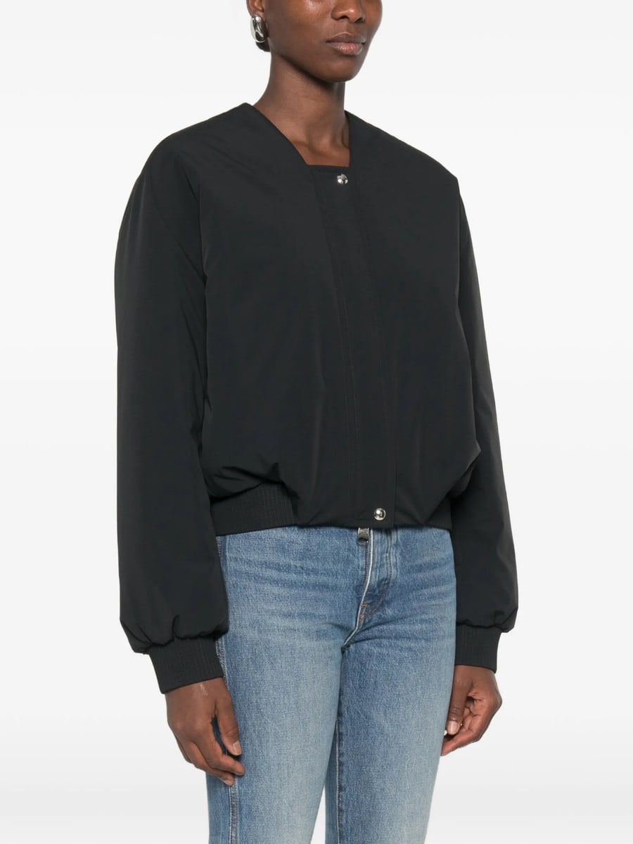 Khaite Khaite Ribbed-trim Collarless Jacket, view 4
