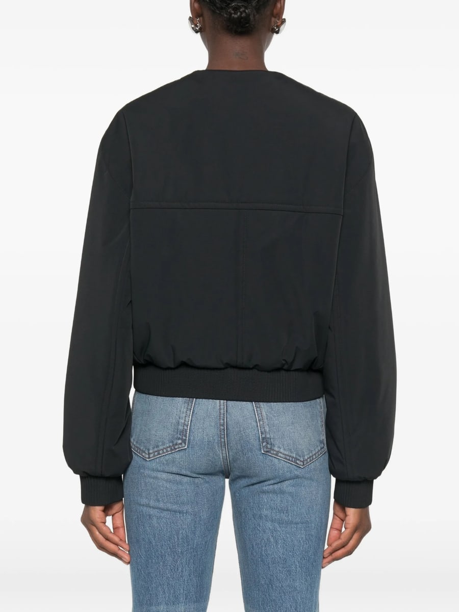 Khaite Khaite Ribbed-trim Collarless Jacket, view 5