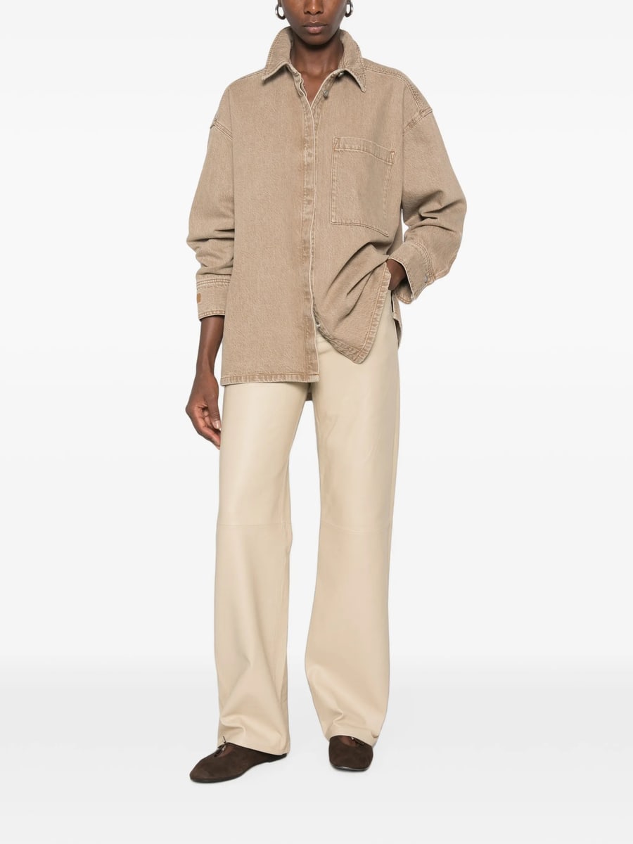 By Malene Birger By Malene Birger Logo-embroidered Denim Shirt, view 2