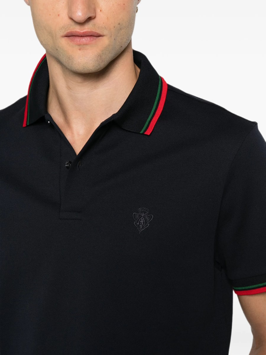 Gucci Gucci Web-stripe Polo Shirt, view 4