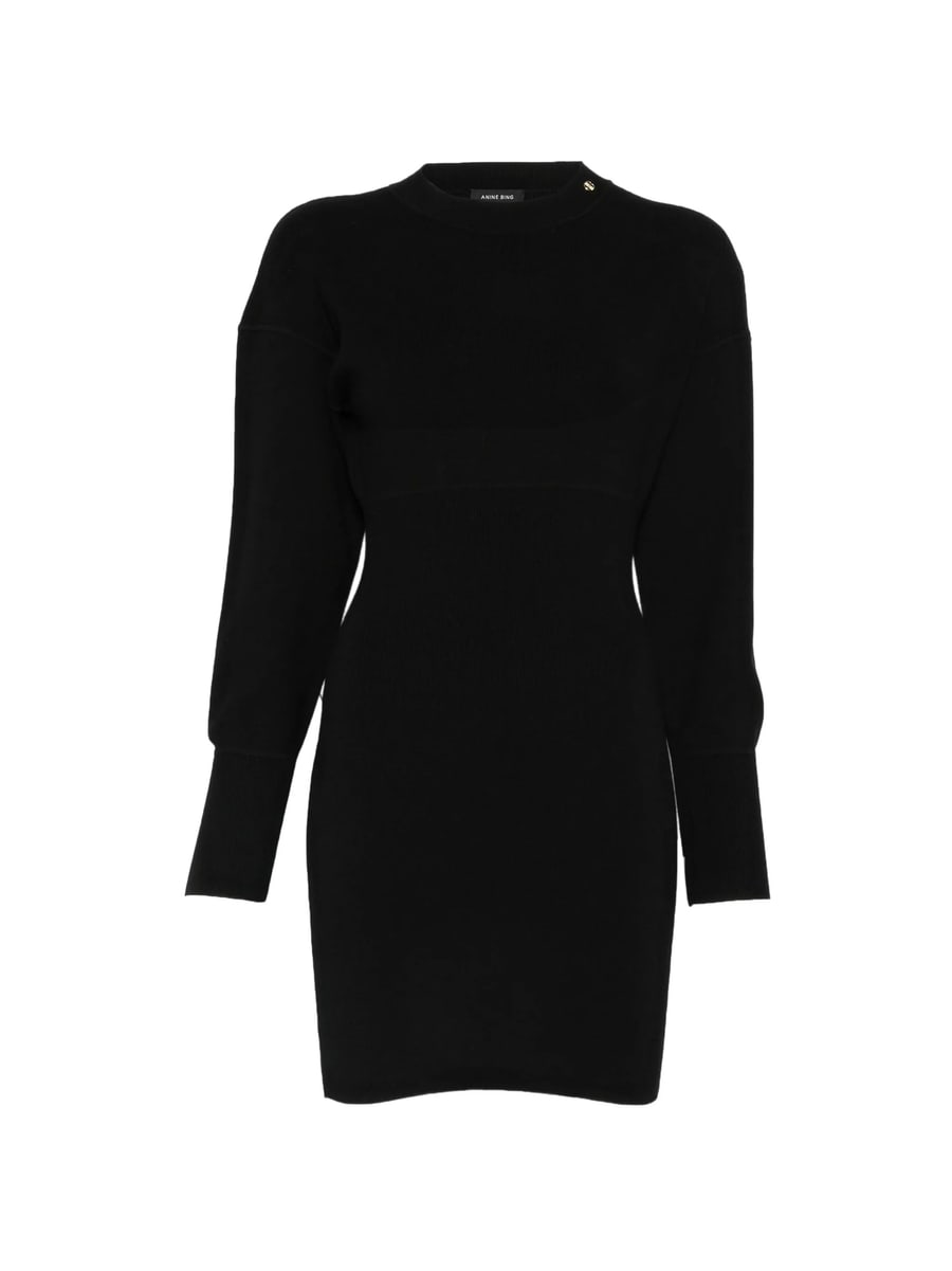 Anine Bing Anine Bing Ribbed-knit Long-sleeve Dress