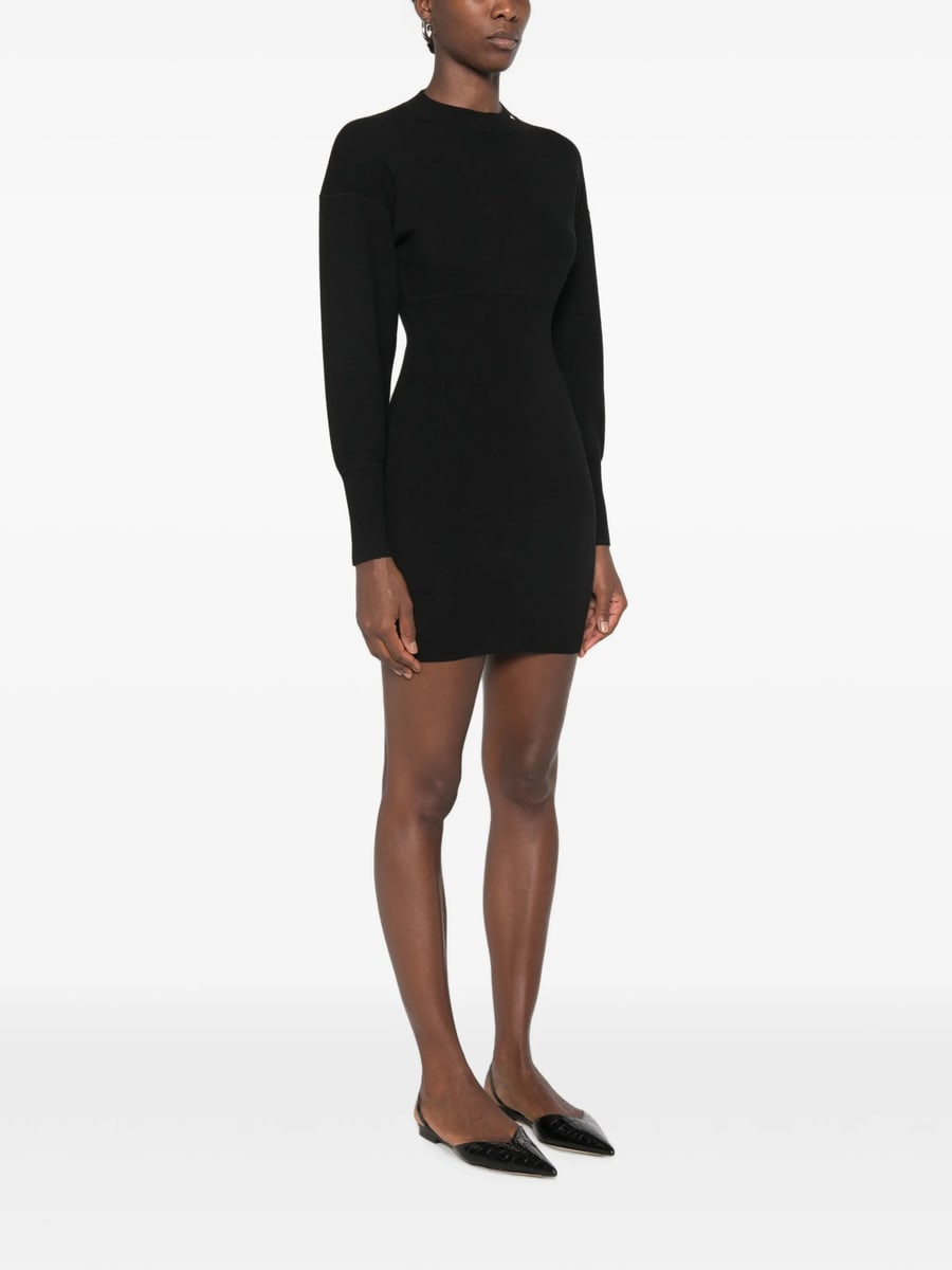 Anine Bing Anine Bing Ribbed-knit Long-sleeve Dress, view 4