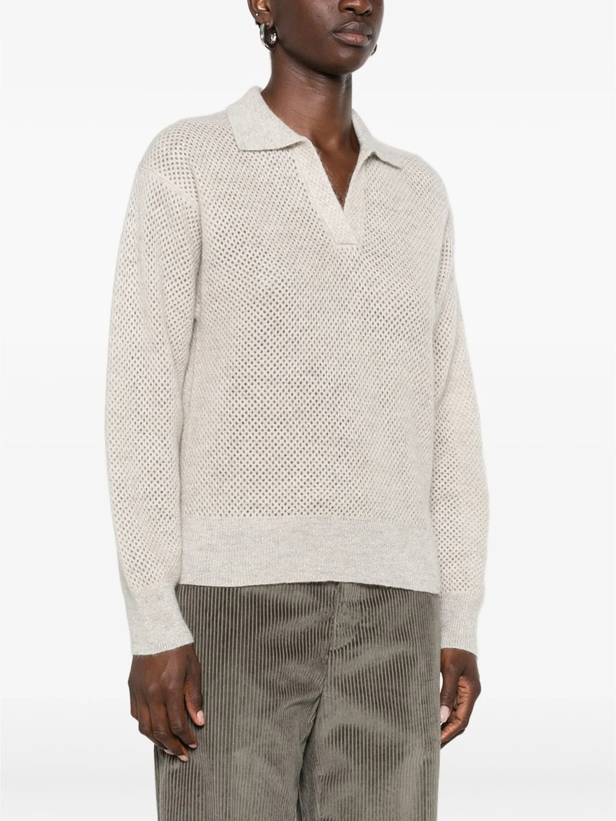 Brunello Cucinelli Brunello Cucinelli Perforated-knit Sweater, view 5