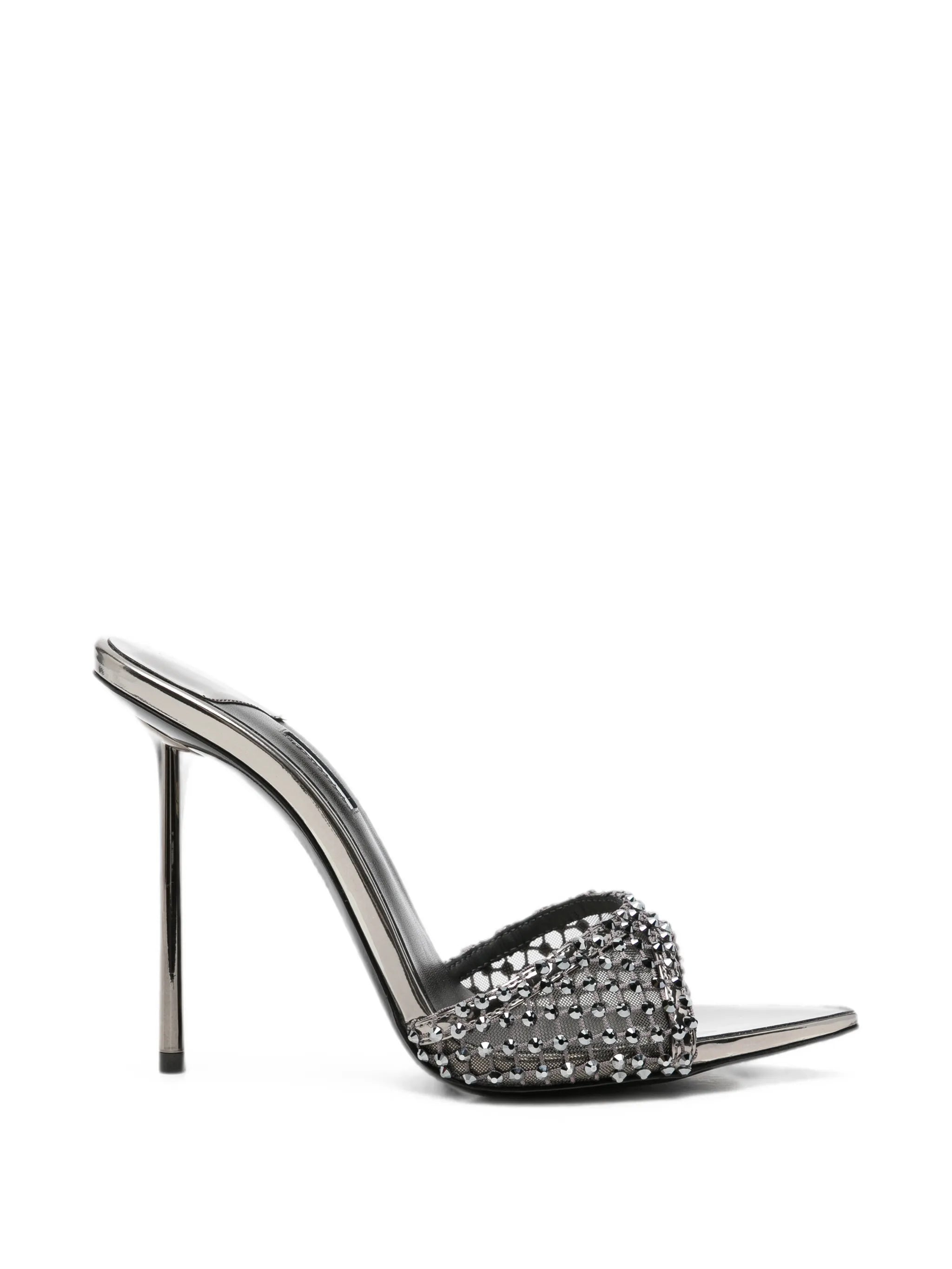 Le Silla Le Silla Gilda Crystal-embellished Pointed-toe Heeled Sandals