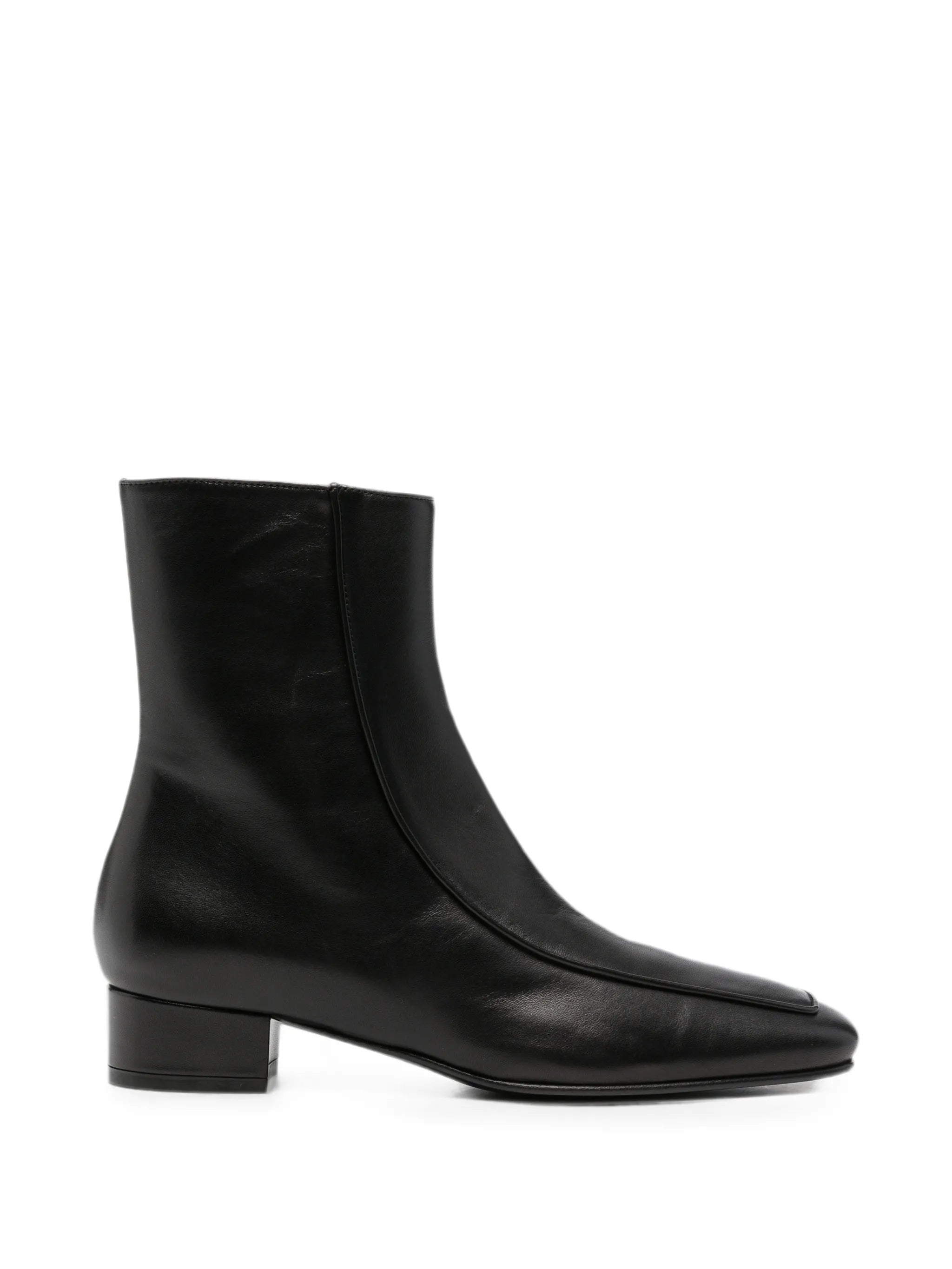 Herbert Levine Herbert Levine Shadow Ban Square-toe Leather Ankle Boots