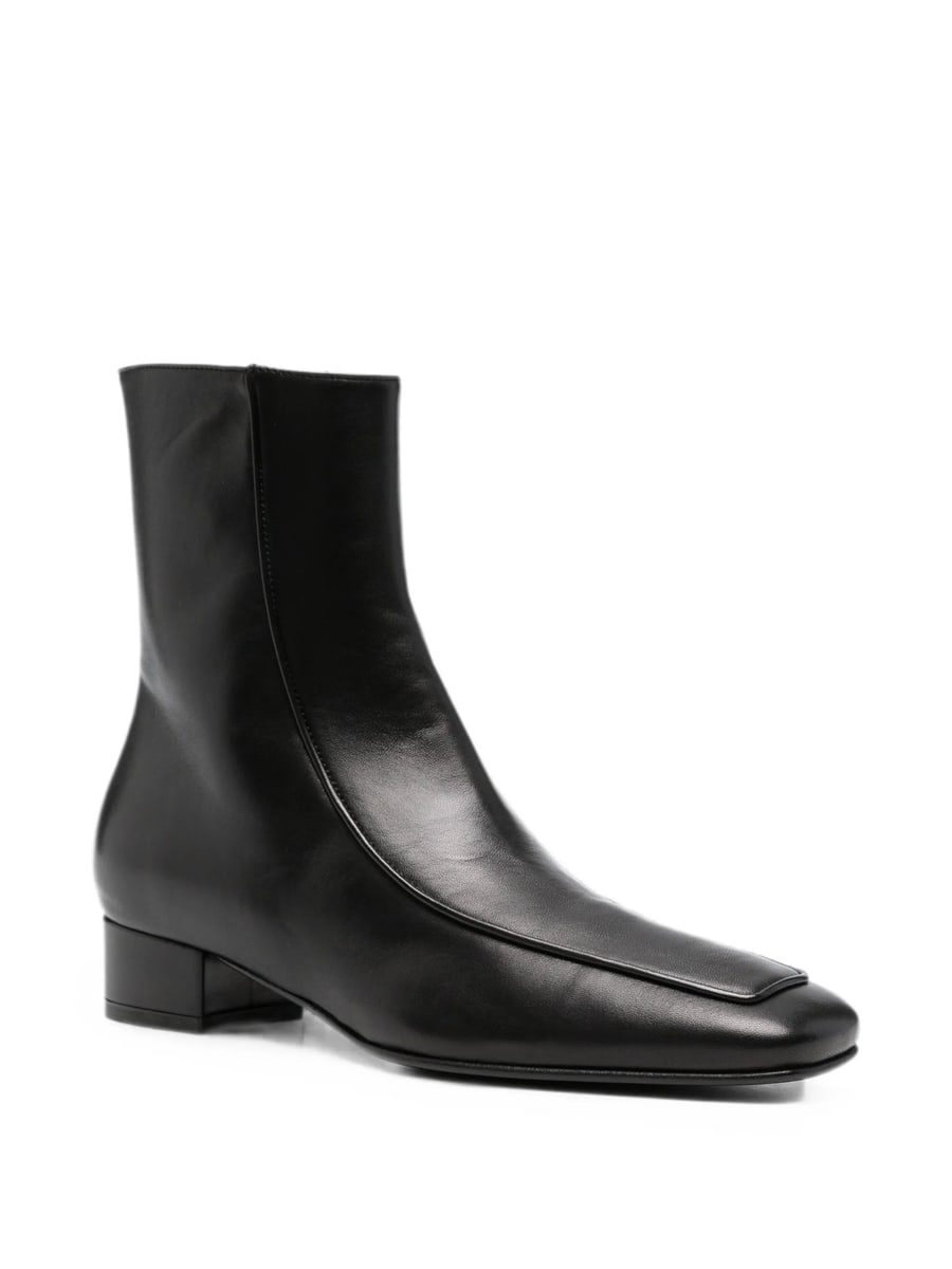 Herbert Levine Herbert Levine Shadow Ban Square-toe Leather Ankle Boots, view 2
