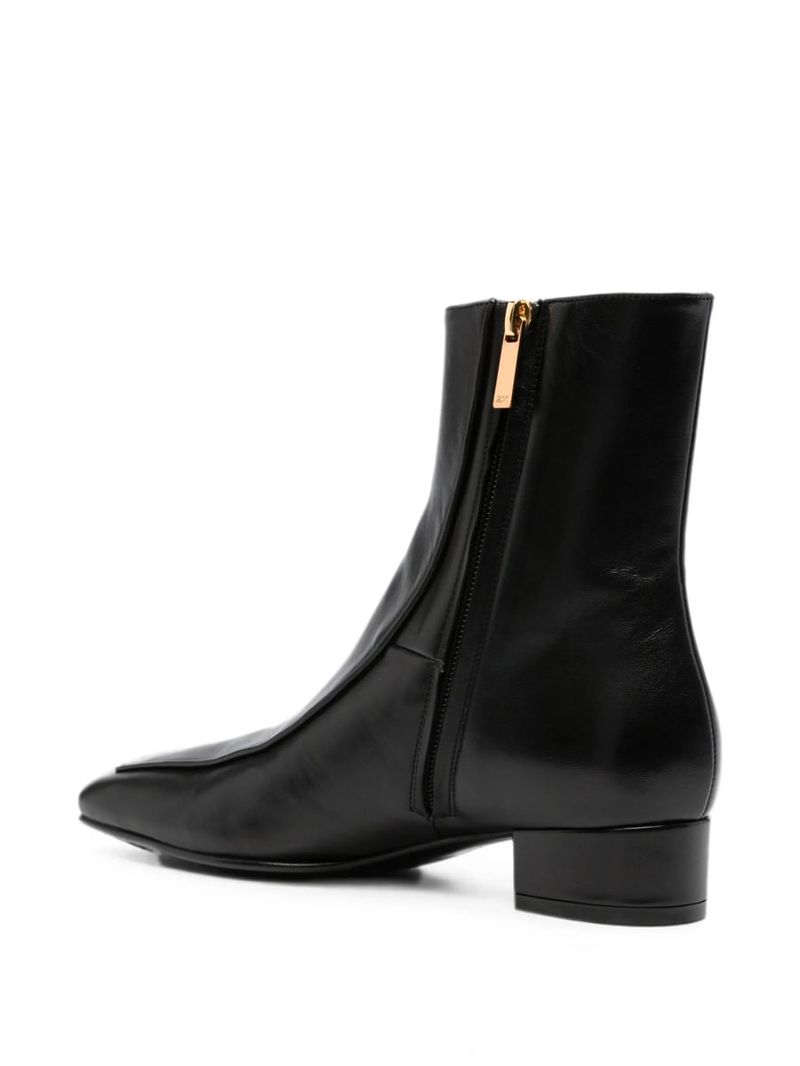 Herbert Levine Herbert Levine Shadow Ban Square-toe Leather Ankle Boots, view 3