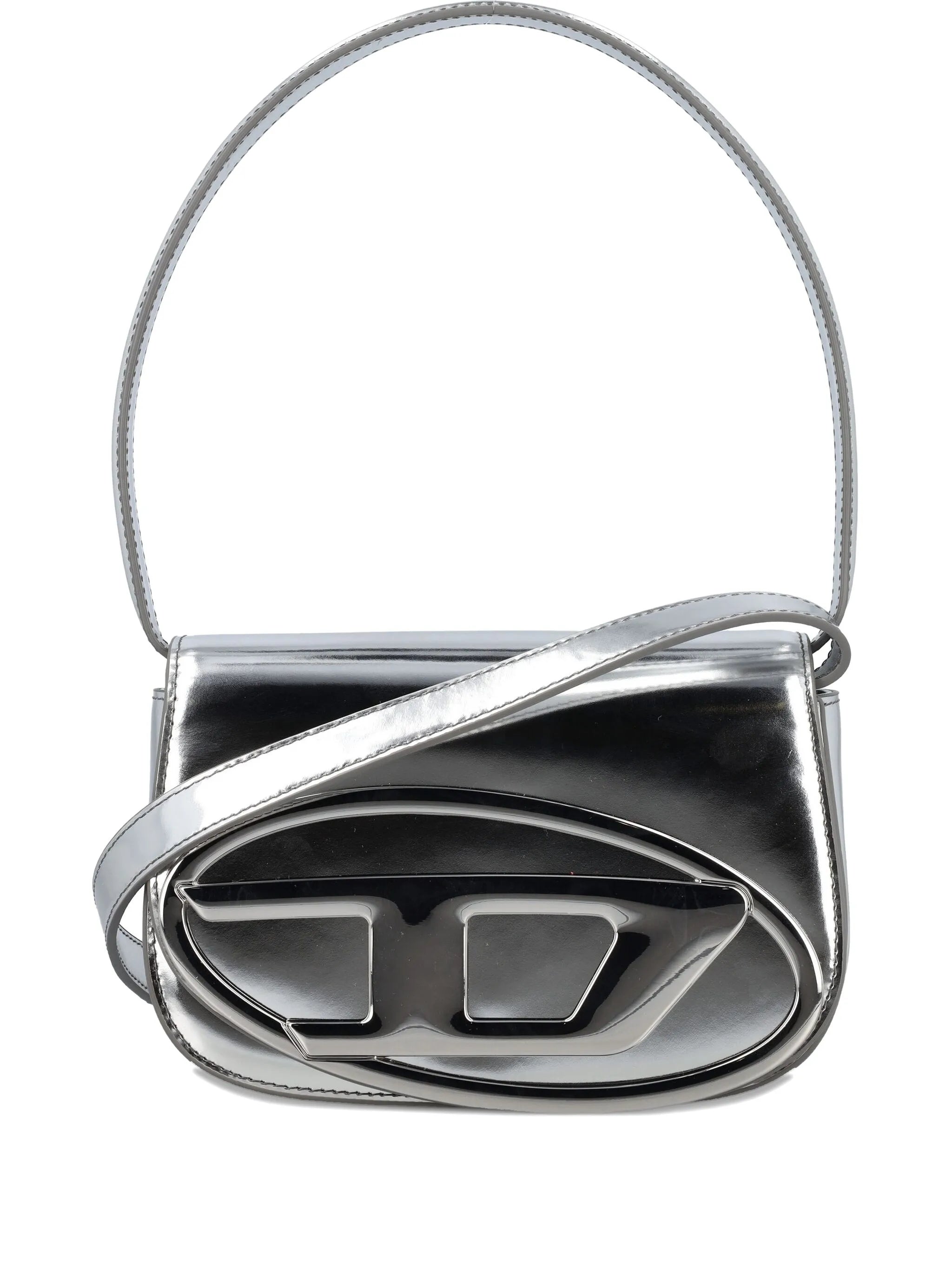 Diesel Diesel Silver Leather Shoulder Bag