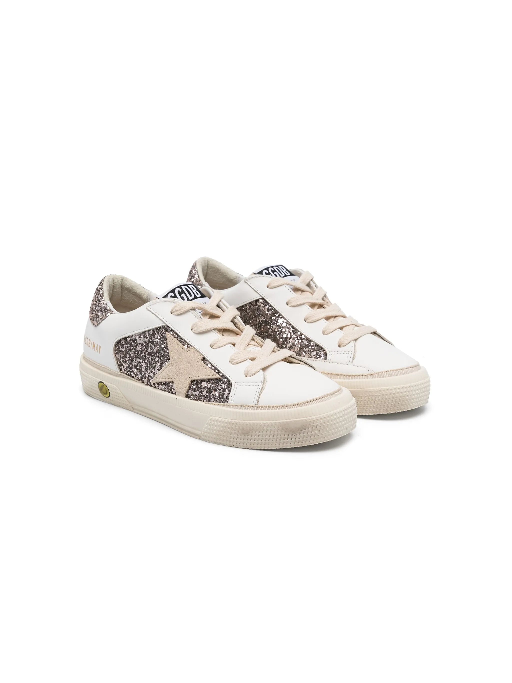 Golden Goose Golden Goose Glitter-panelled May Sneakers