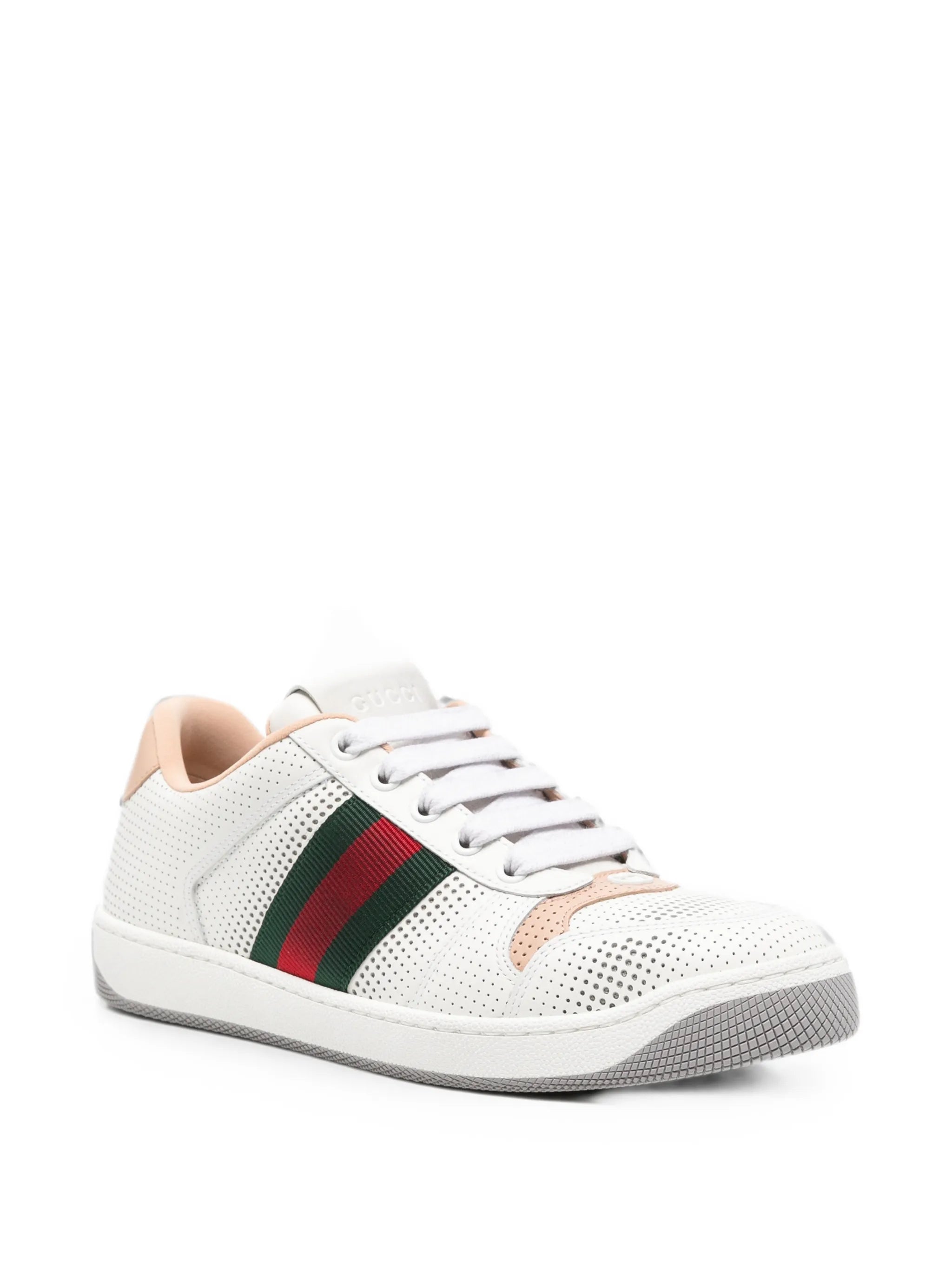 Gucci Gucci Leather Re-Web Sneakers, view 2