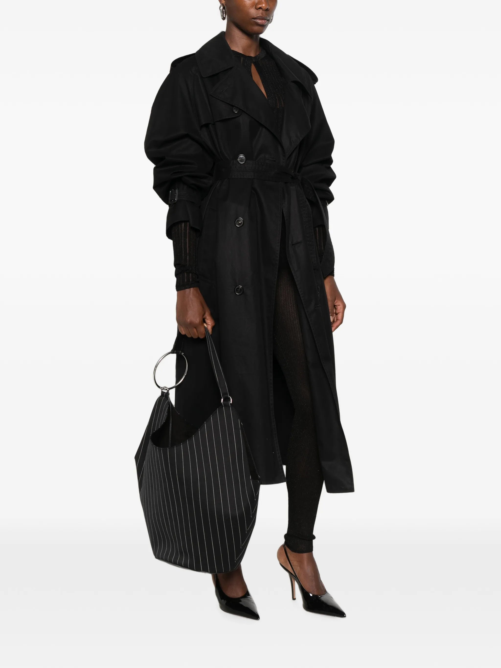 Dondup Dondup Large Pinstripe Tote Bag, view 2