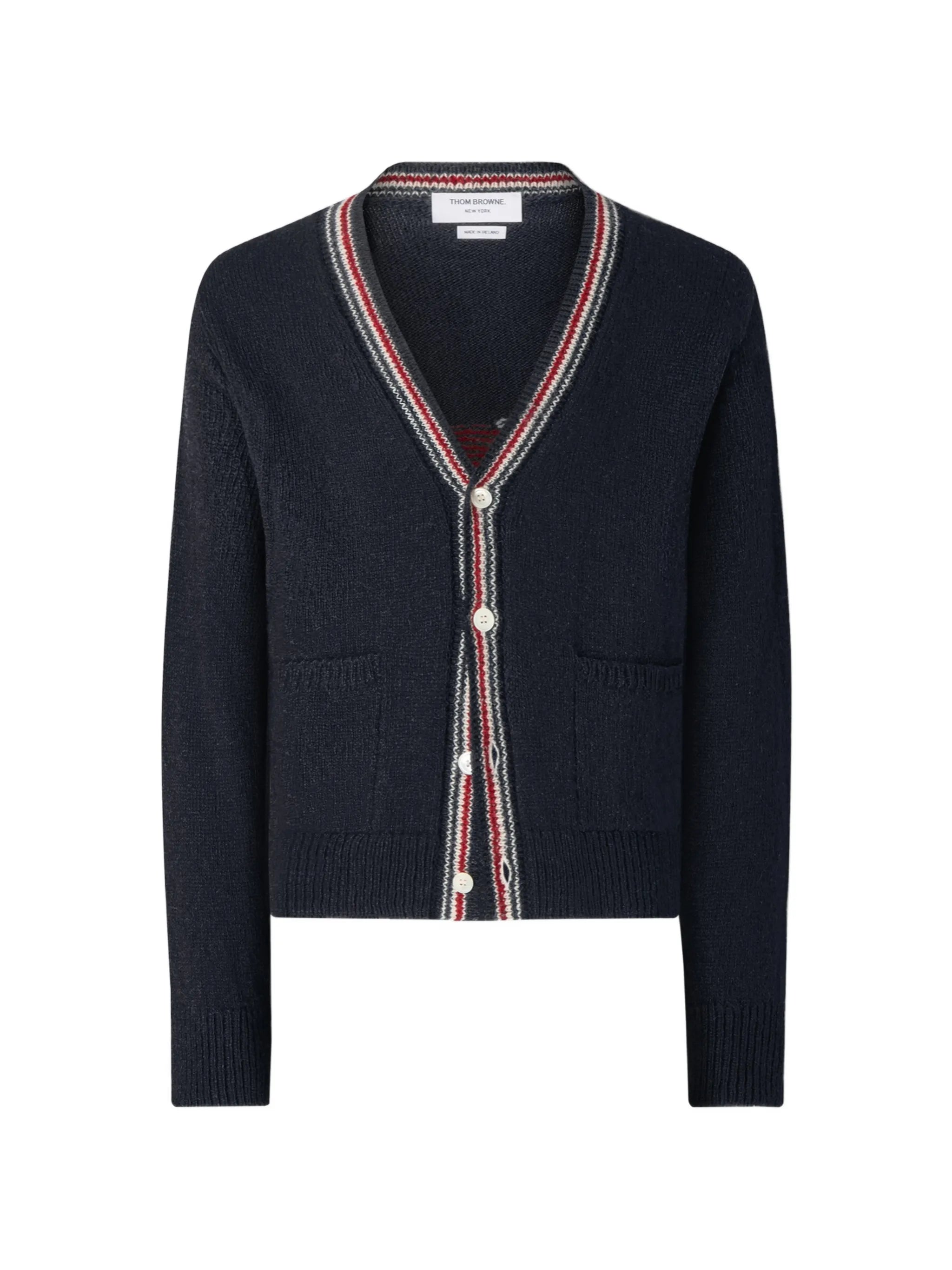 Thom Browne Thom Browne Hector Intarsia-knit Donegal Cardigan