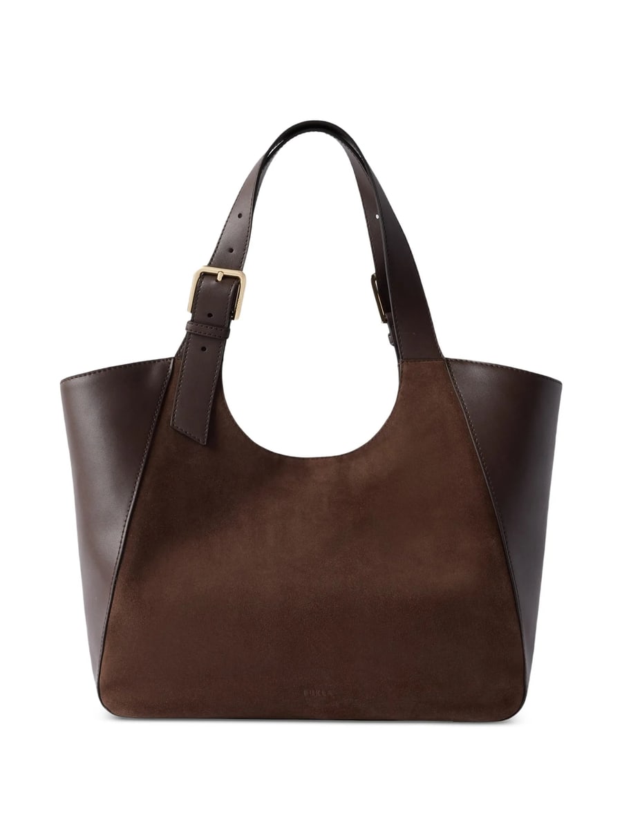 Furla Furla Suede-panel Leather Tote Bag M