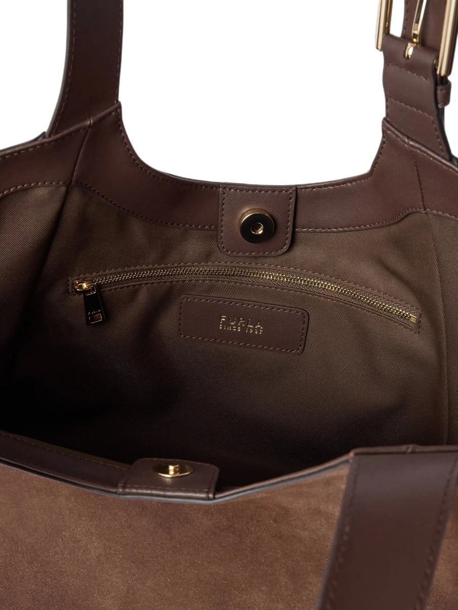 Furla Furla Suede-panel Leather Tote Bag M, view 3