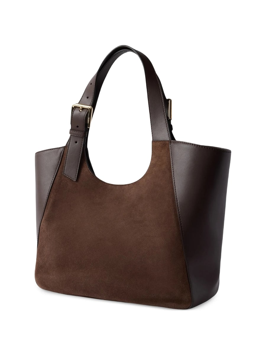 Furla Furla Suede-panel Leather Tote Bag M, view 4