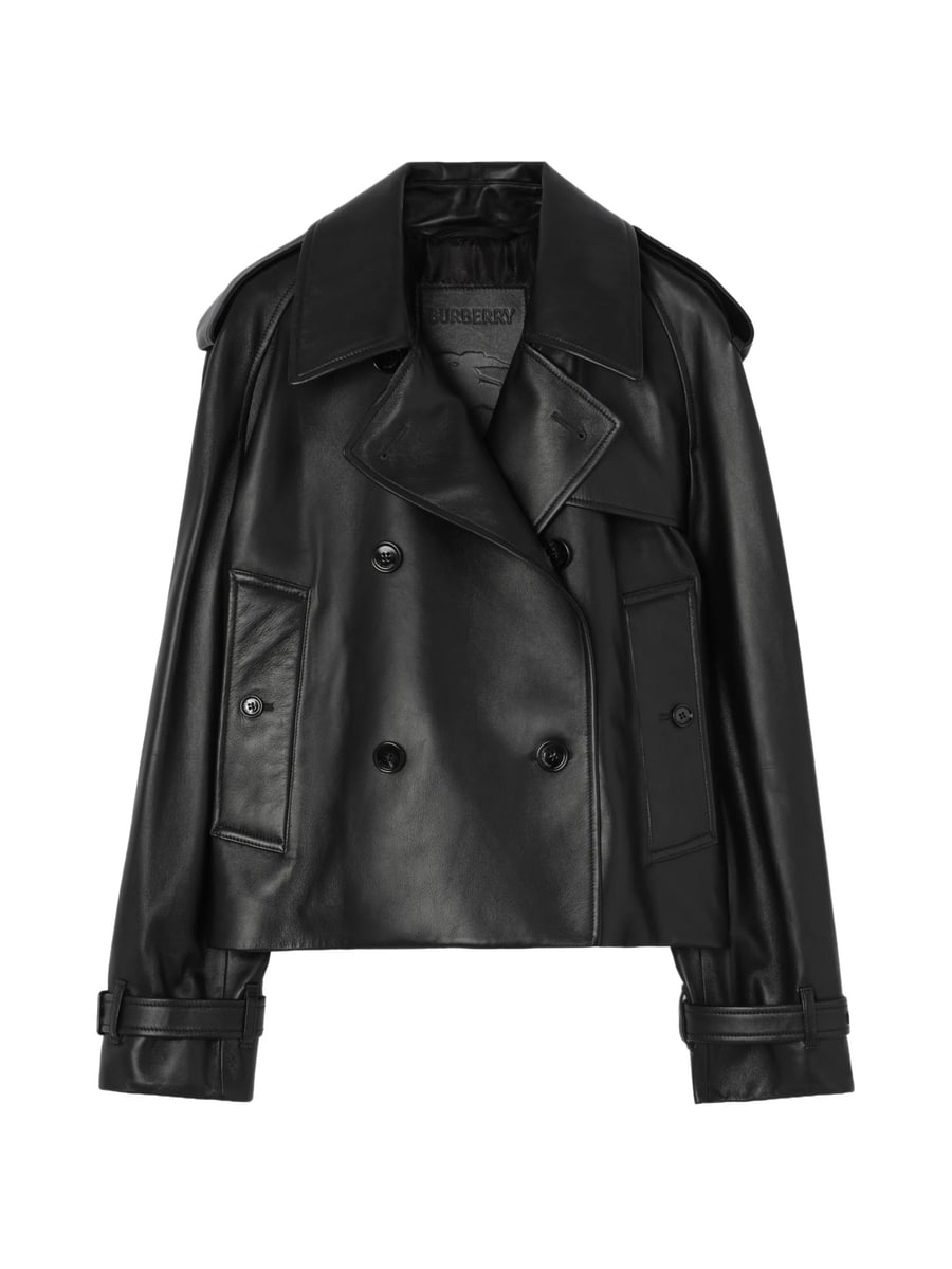 Burberry Burberry Cropped Leather Mayfair Trench Jacket