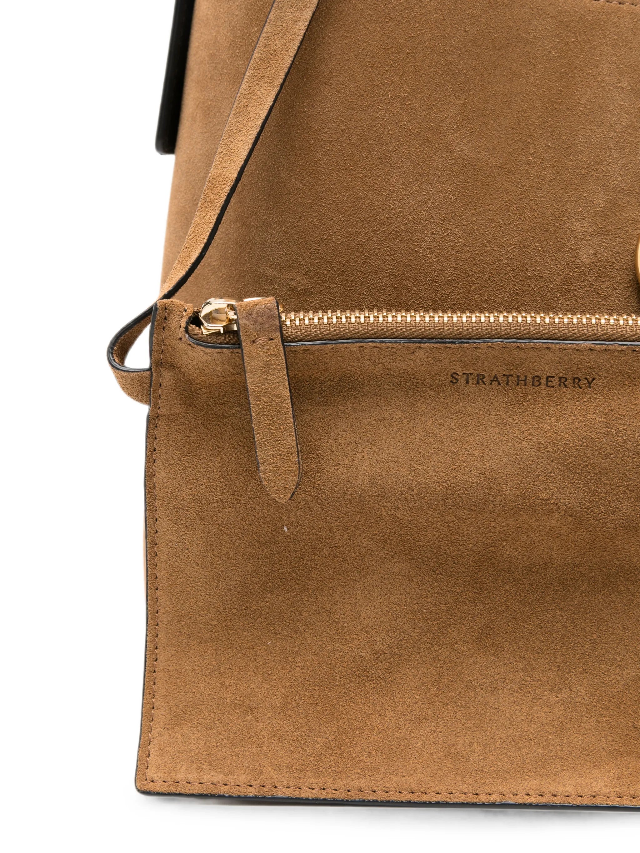 Strathberry Strathberry Bar-detail Suede Shoulder Bag, view 2