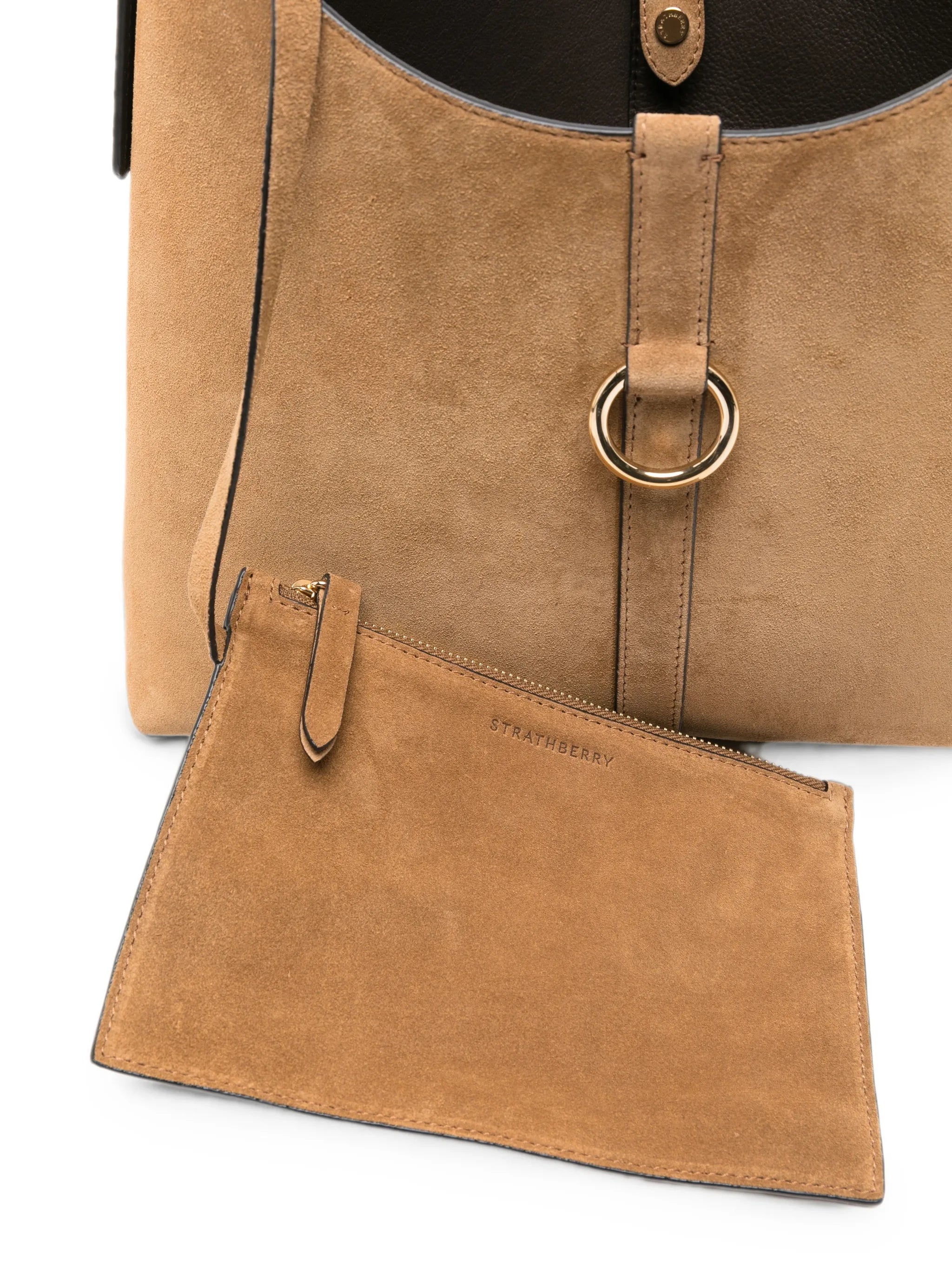 Strathberry Strathberry Suede Bar-detail Shoulder Bag, view 2