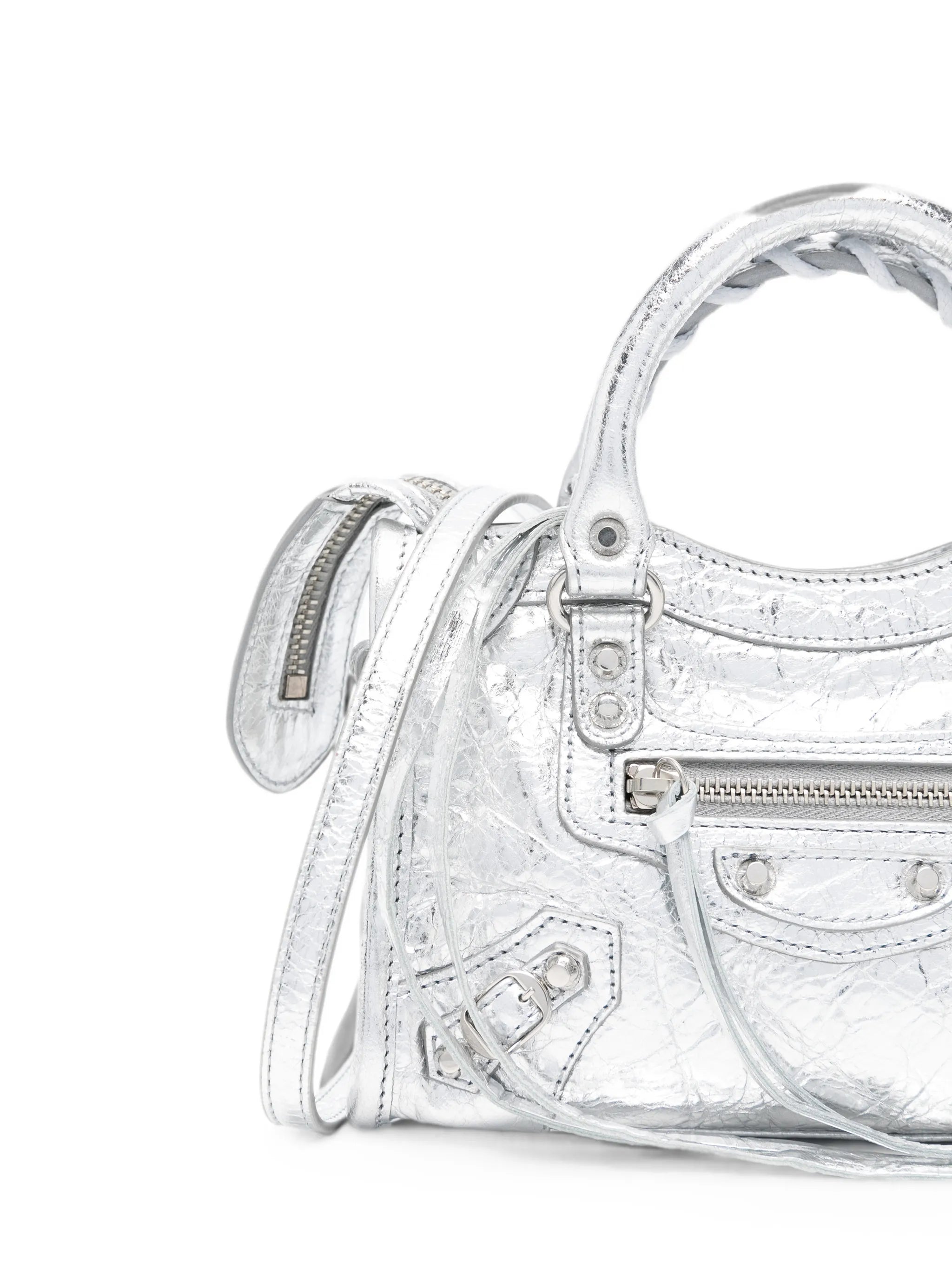Balenciaga Balenciaga Nano Le City Metallic Tote Bag, view 2