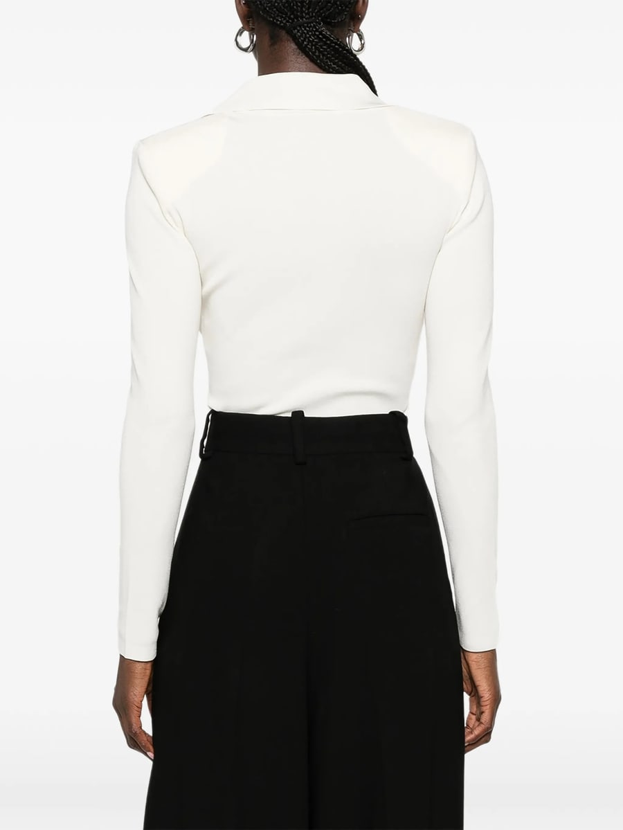 Elisabetta Franchi Elisabetta Franchi Toggle-chain Ribbed-knit Bodysuit, view 4