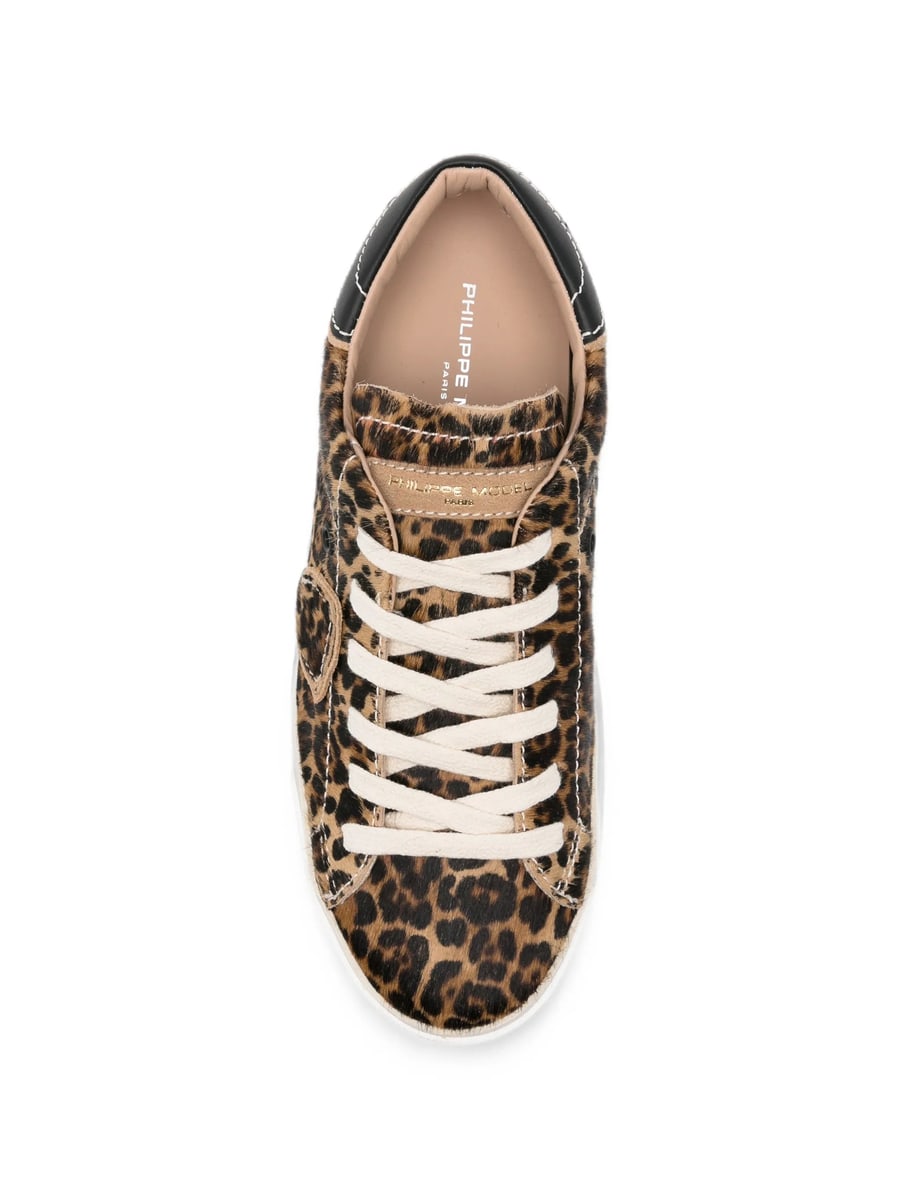 Philippe Model Philippe Model PRSX Low Leopard-print Paris Sneakers, view 3