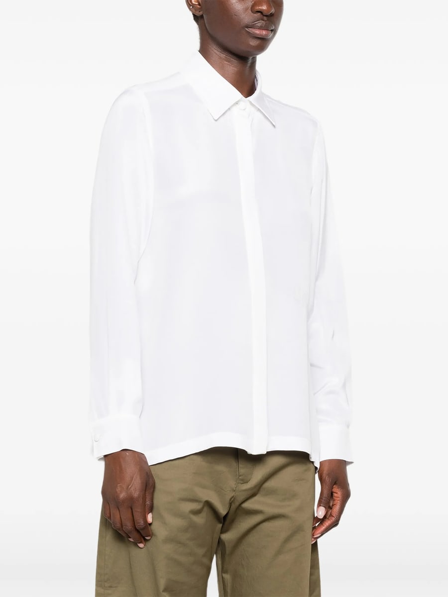 Max Mara Max Mara Concealed-button Silk Shirt, view 5