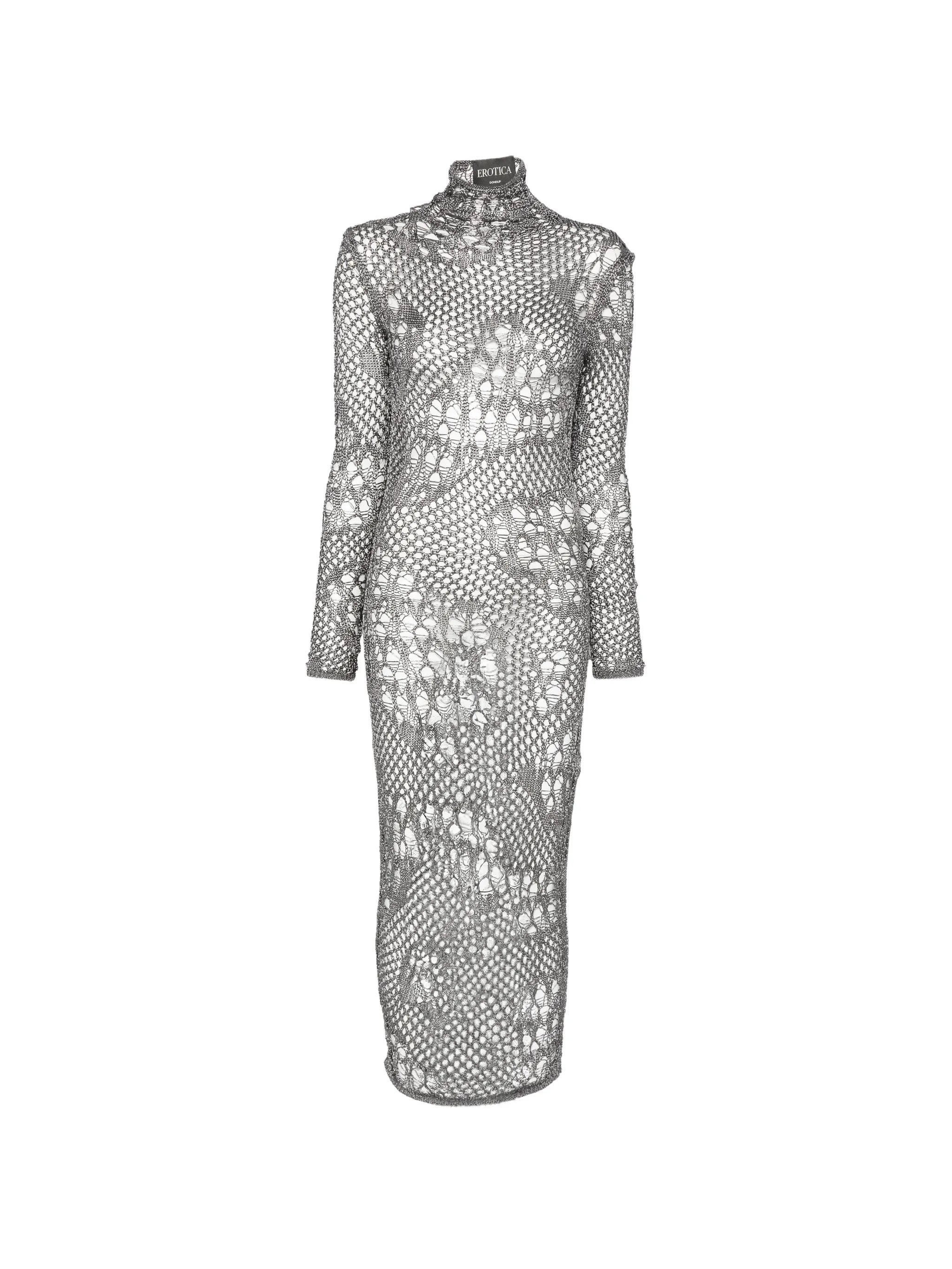 Dondup Dondup Open-knit Long-sleeved Midi Dress