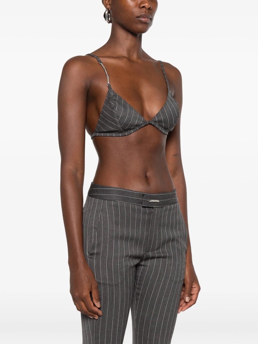 Dondup Dondup Pinstripe-pattern Chain-link Top, view 3
