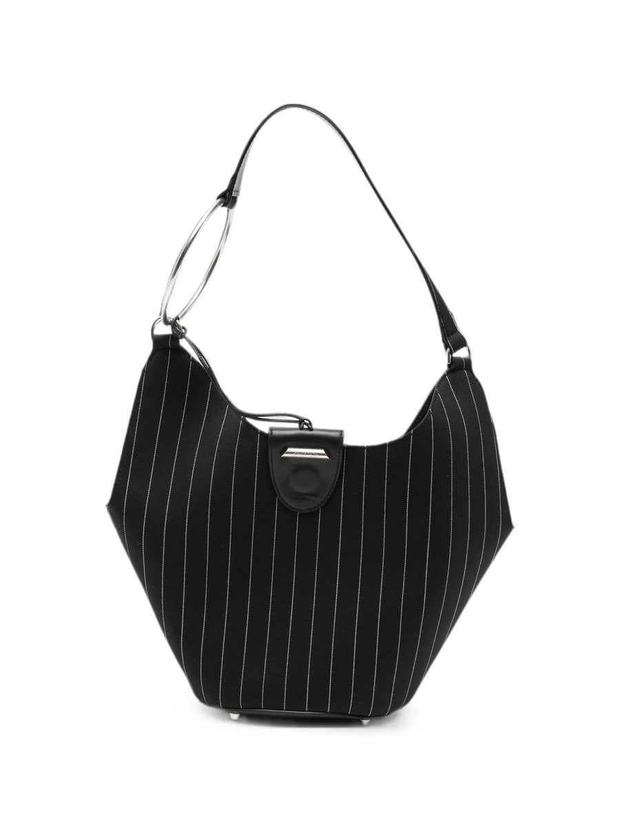 Dondup Dondup Pinstripe-pattern Ring-handle Tote Bag