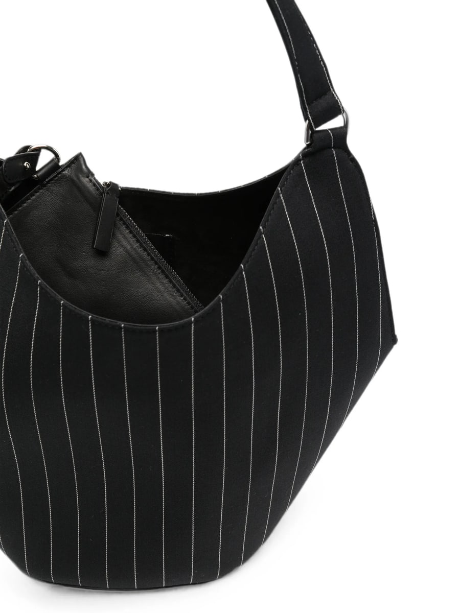 Dondup Dondup Pinstripe-pattern Ring-handle Tote Bag, view 4