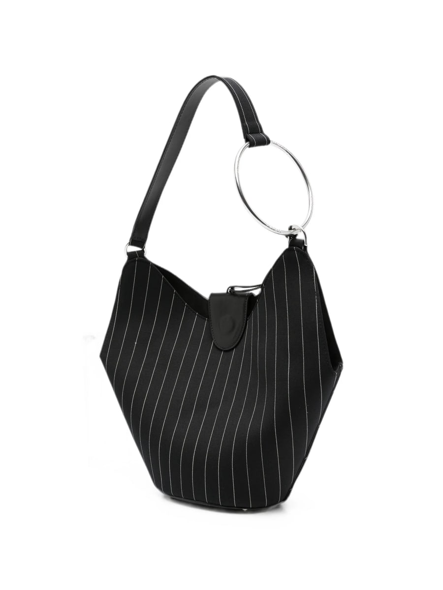 Dondup Dondup Pinstripe-pattern Ring-handle Tote Bag, view 5