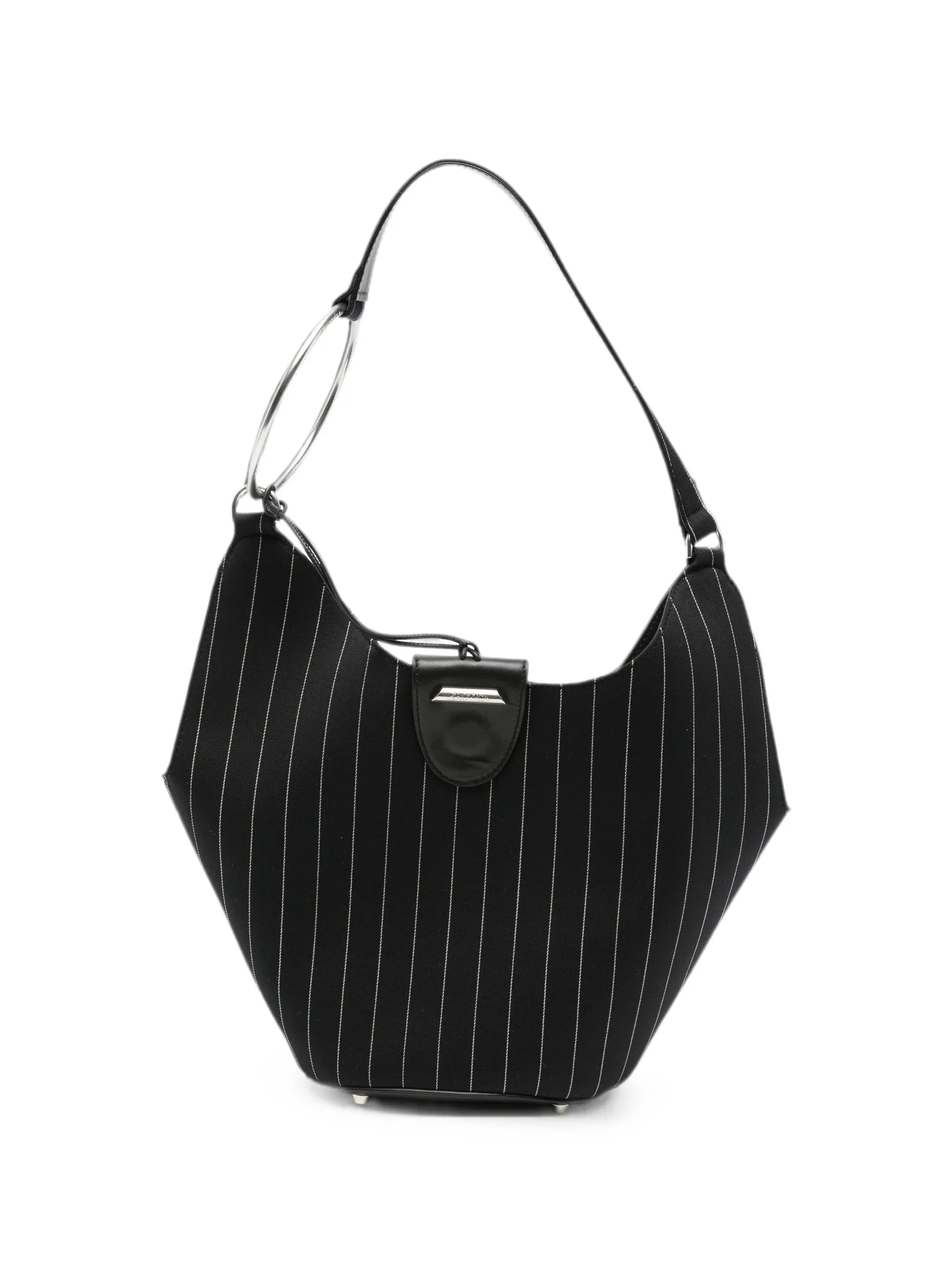 Dondup Dondup Pinstripe-pattern Ring-handle Tote Bag