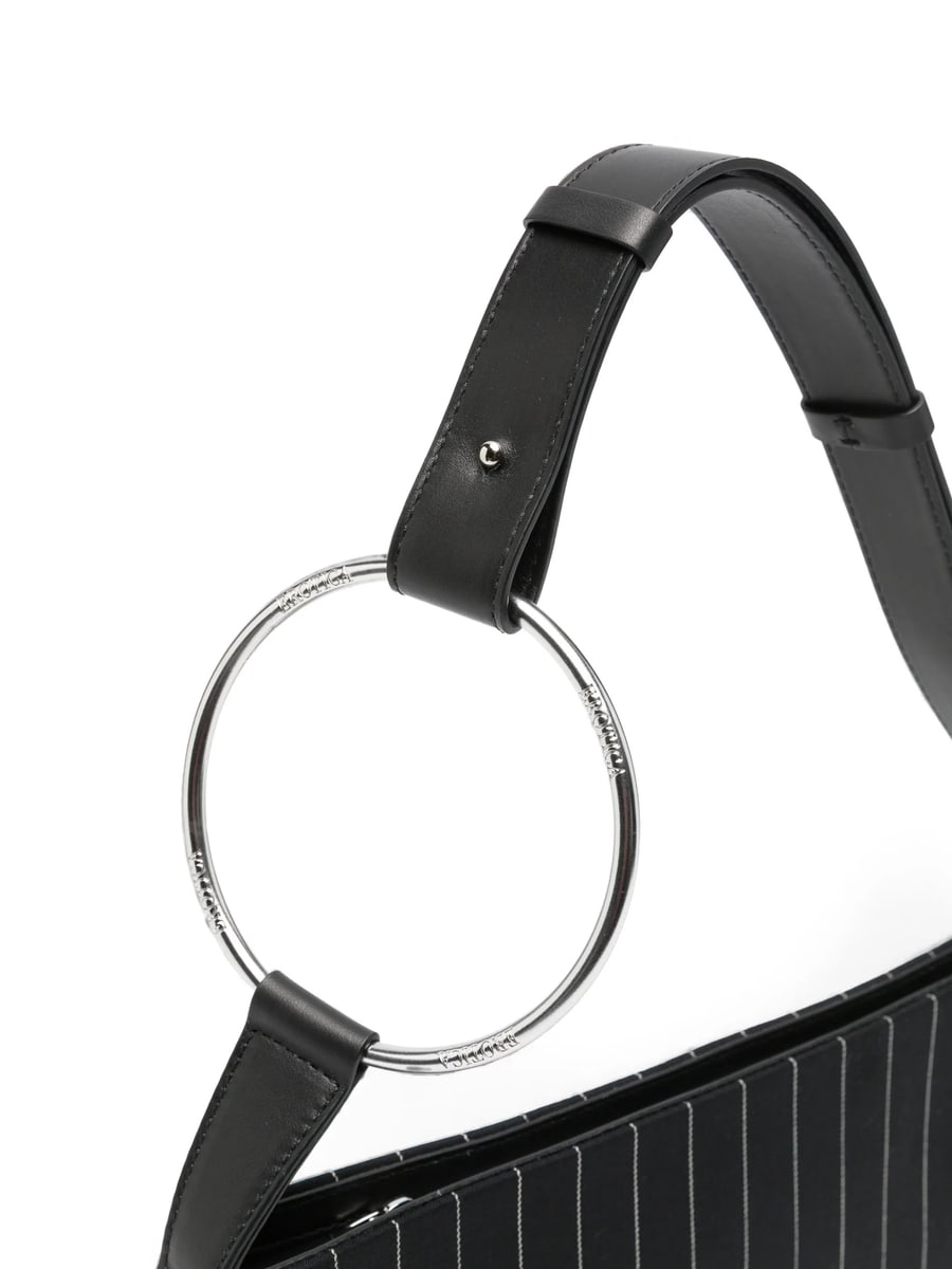 Dondup Dondup Pinstripe-pattern Ring-detail Tote Bag, view 4