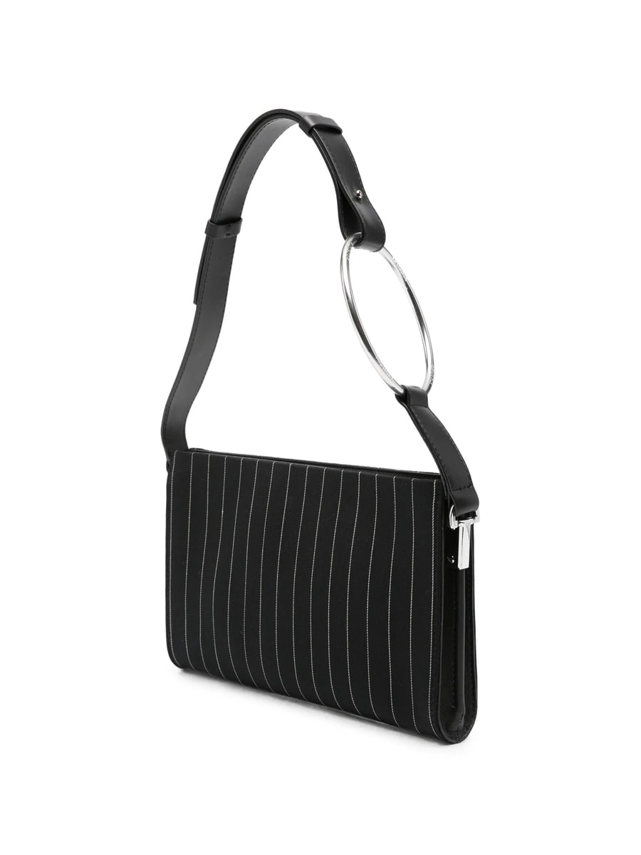 Dondup Dondup Pinstripe-pattern Ring-detail Tote Bag, view 5