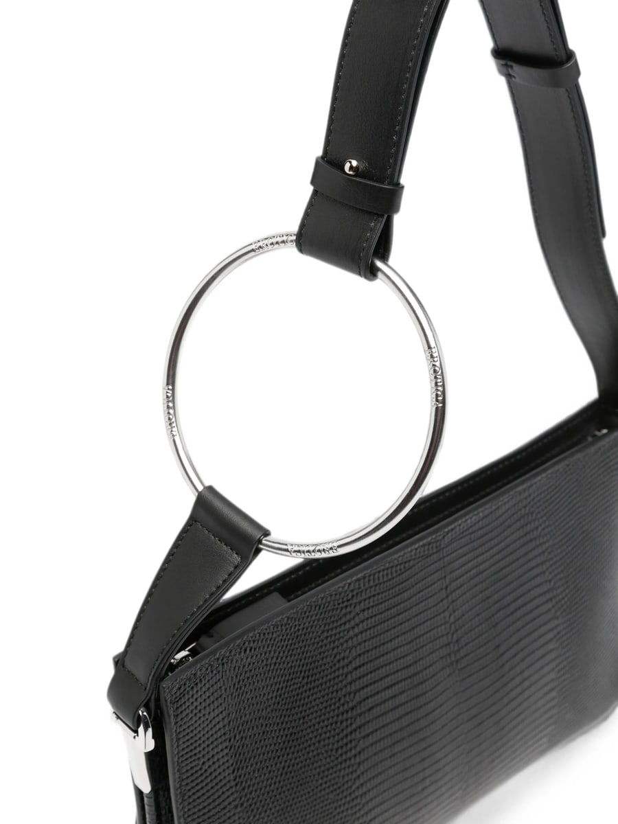 Dondup Dondup Ring-handle Lizard-effect Tote Bag, view 3