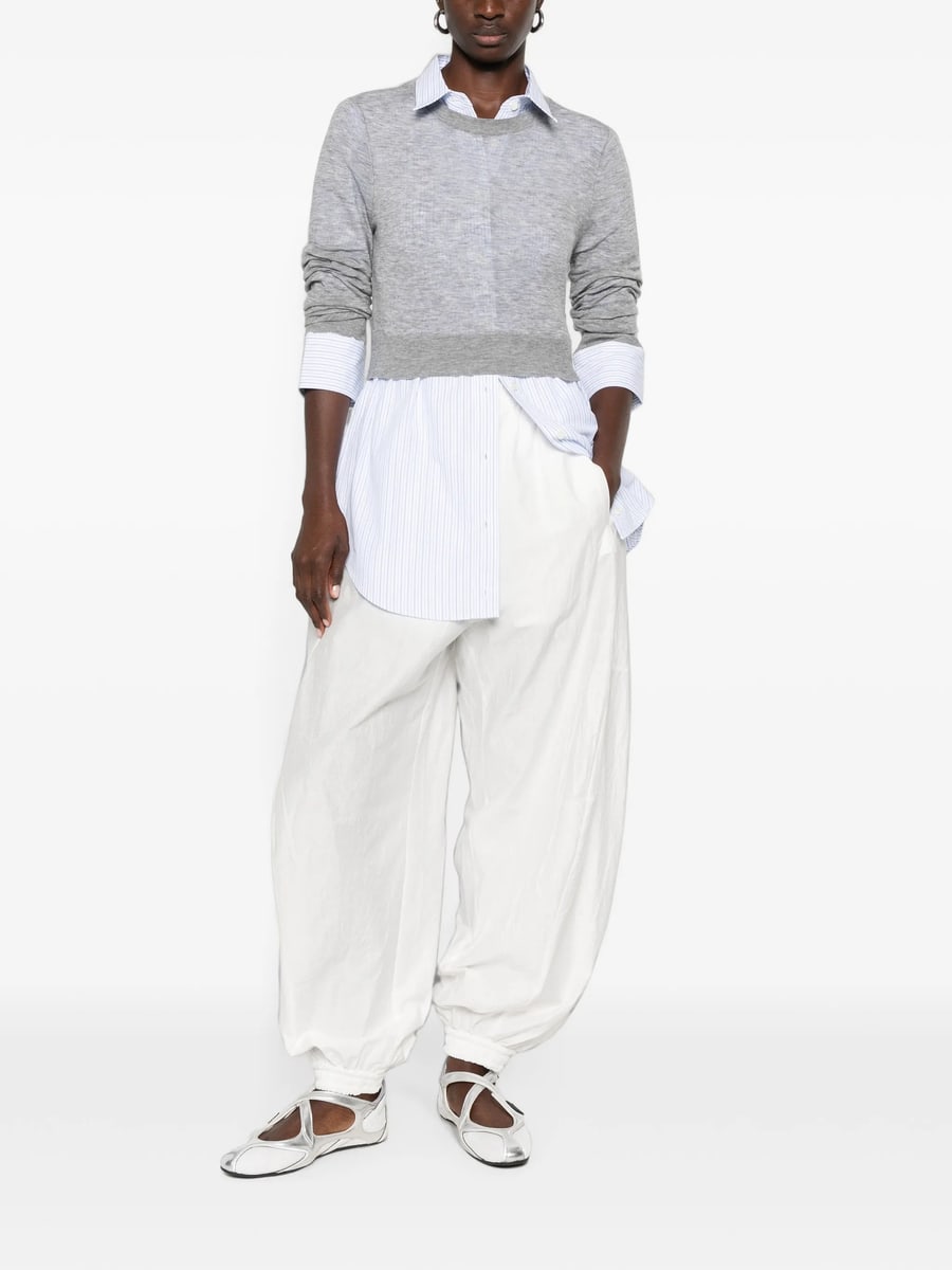 Alexander Wang Alexander Wang Layered-design Logo-embroidered Sweater, view 2
