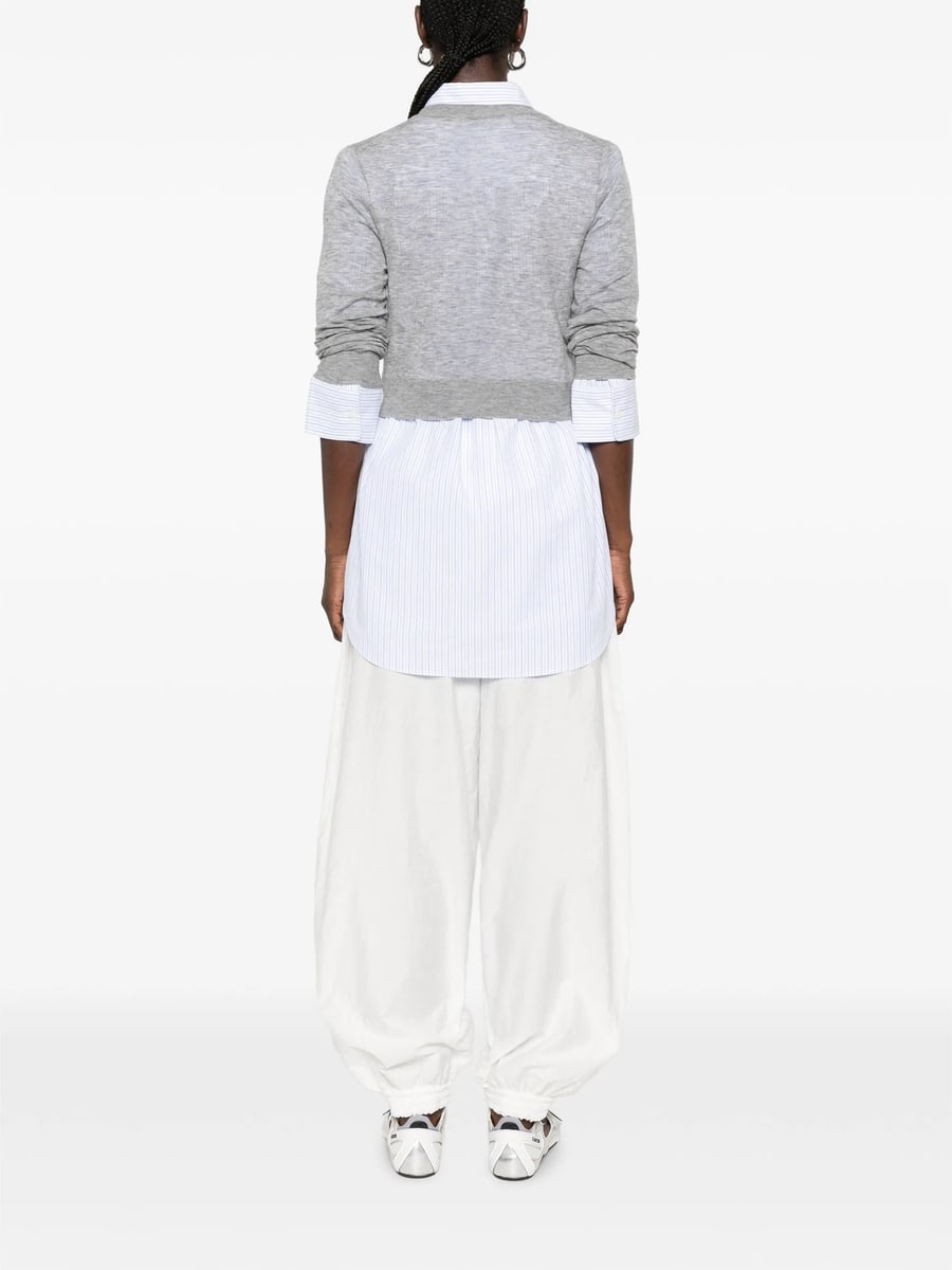 Alexander Wang Alexander Wang Layered-design Logo-embroidered Sweater, view 5