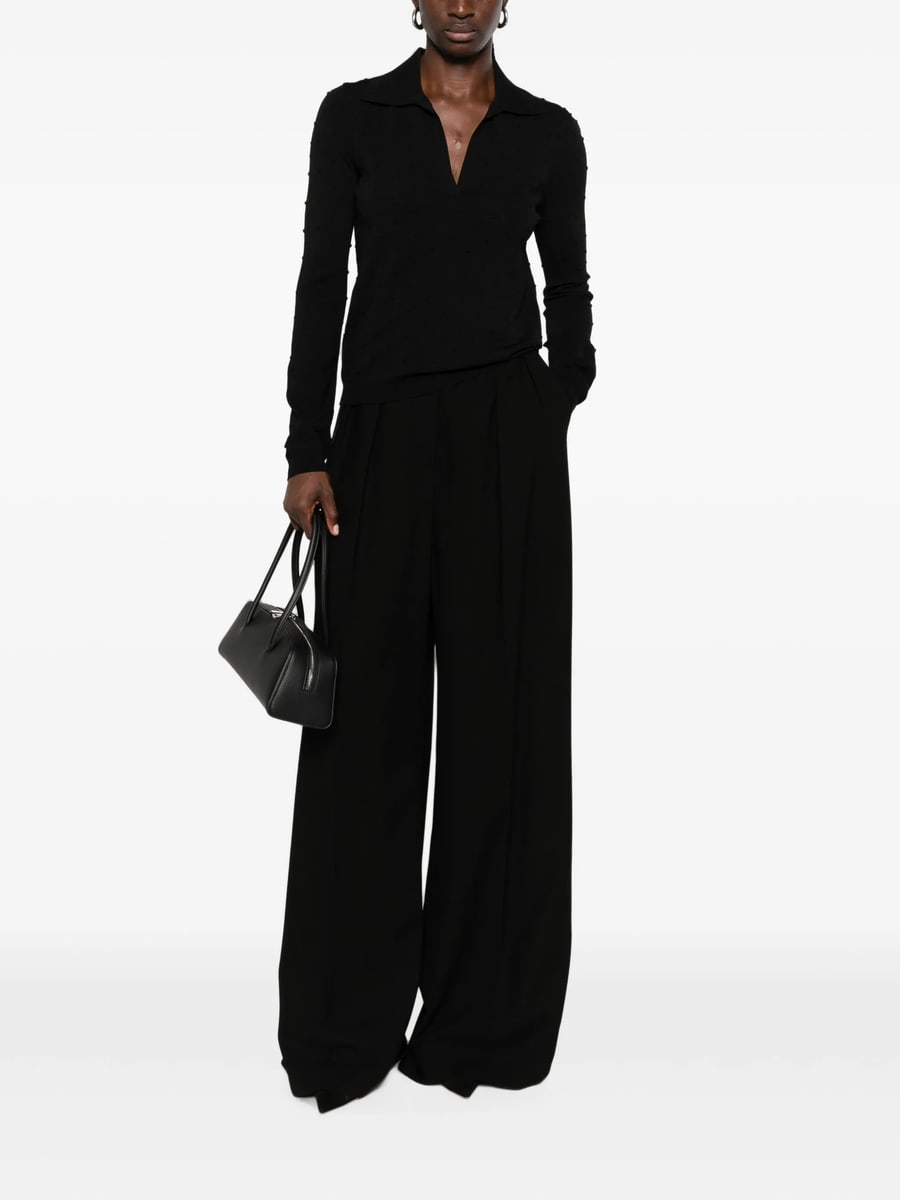 Max Mara Studio Max Mara Studio Bobble-knit Polo Sweater, view 2