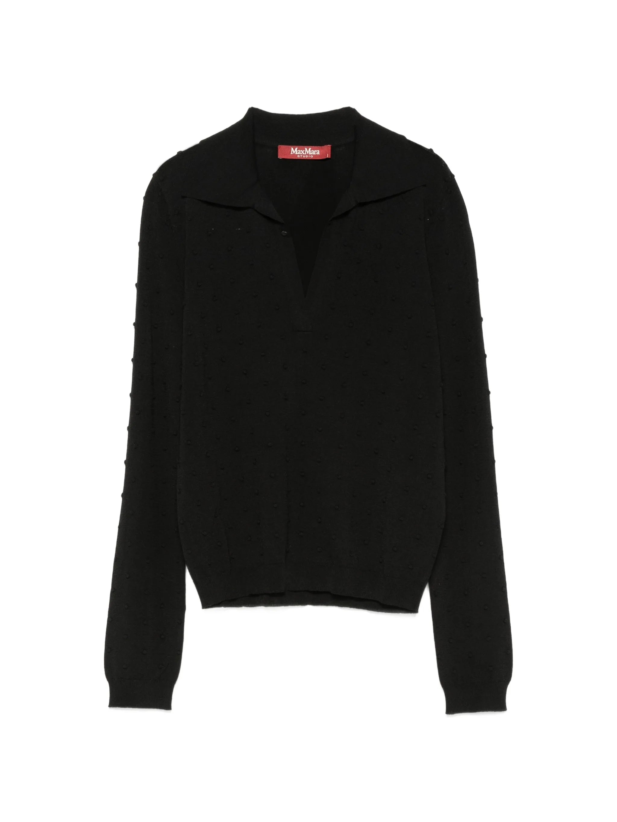 Max Mara Studio Max Mara Studio Bobble-knit Polo Sweater