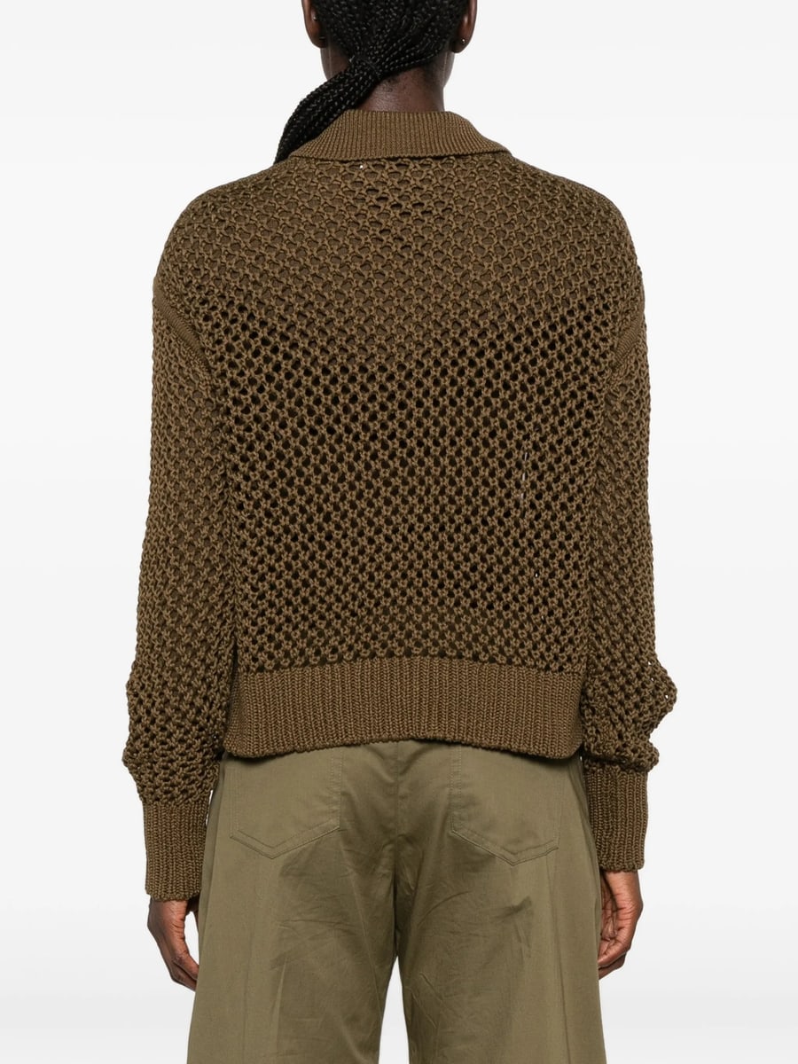 Max Mara Max Mara Open-knit Button-up Cardigan, view 3