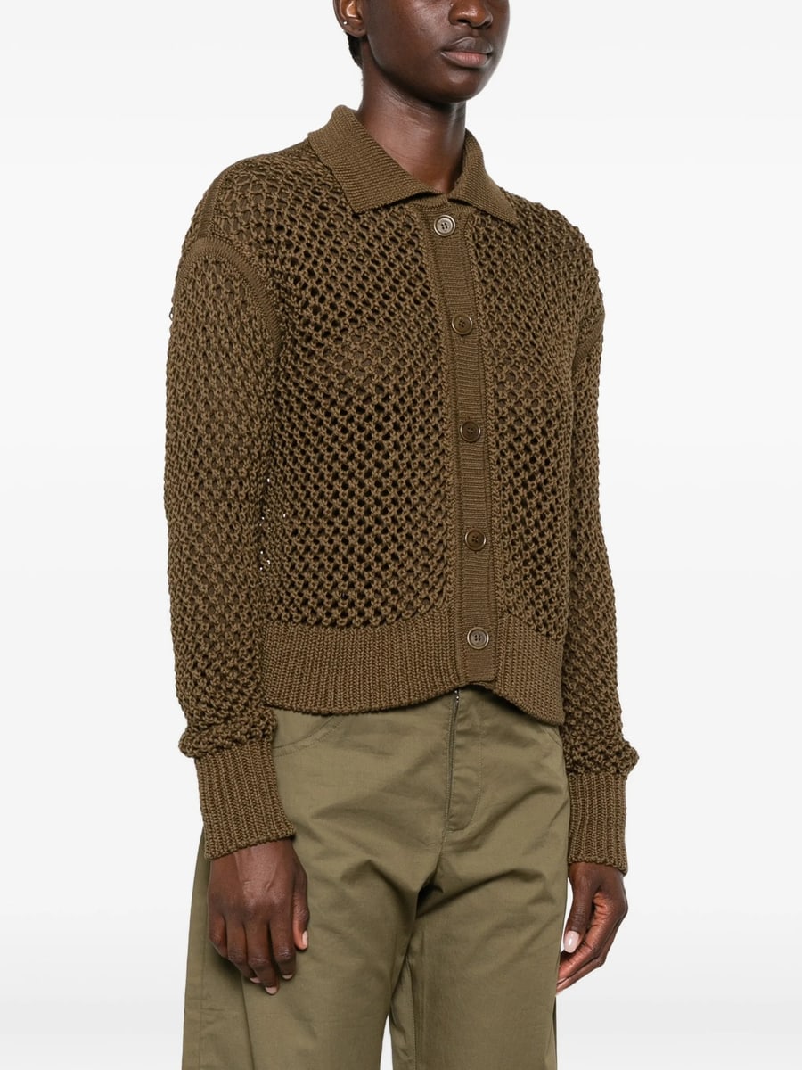Max Mara Max Mara Open-knit Button-up Cardigan, view 5