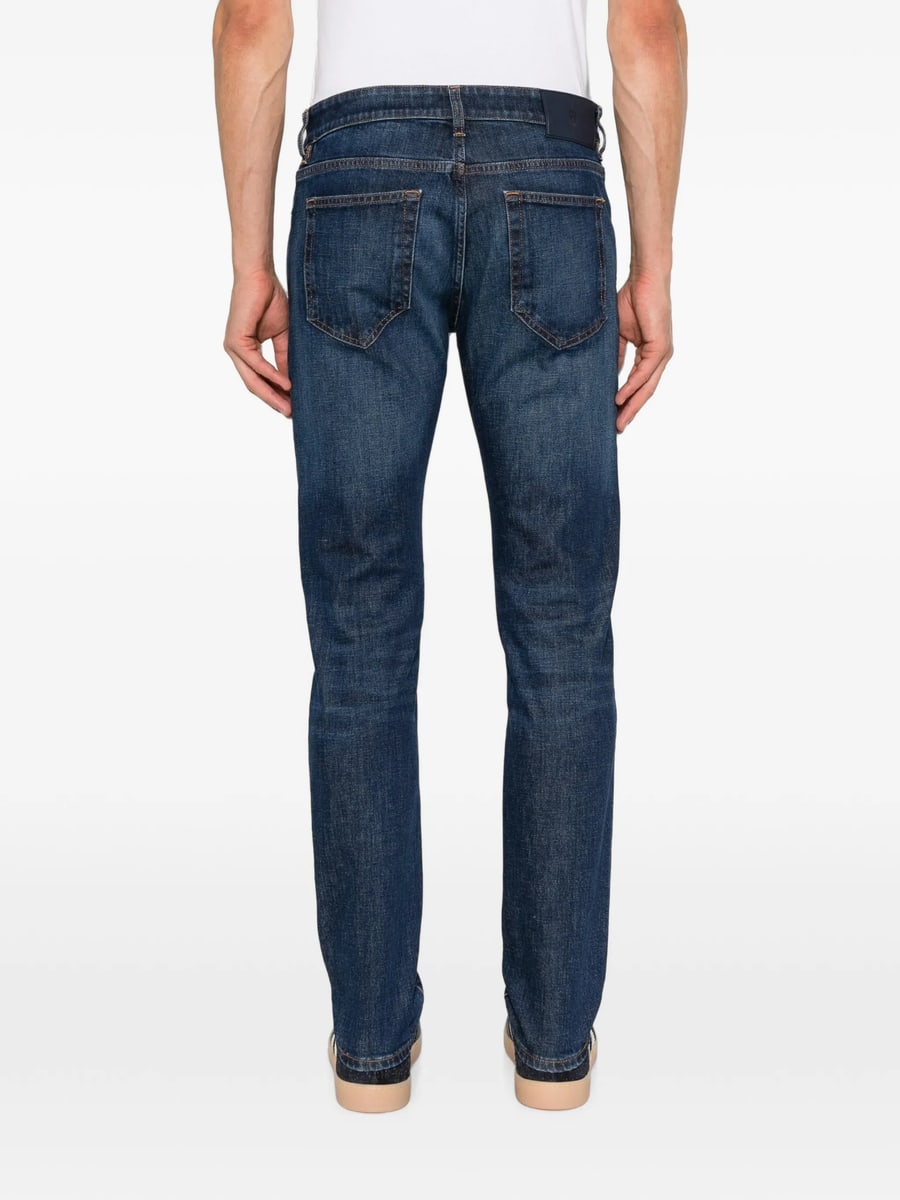 Pt01 Denim Pt01 Denim Faded-effect Logo-patch Jeans, view 2