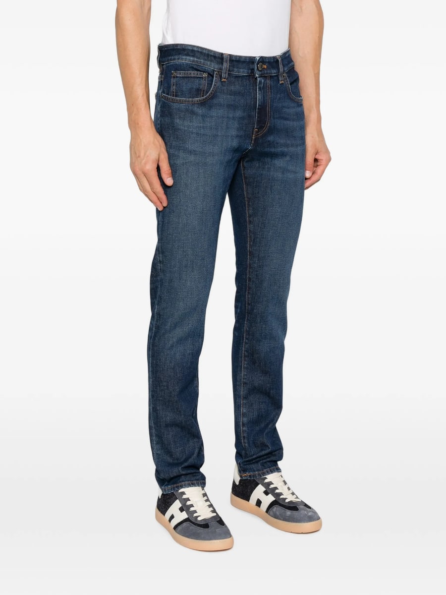Pt01 Denim Pt01 Denim Faded-effect Logo-patch Jeans, view 3
