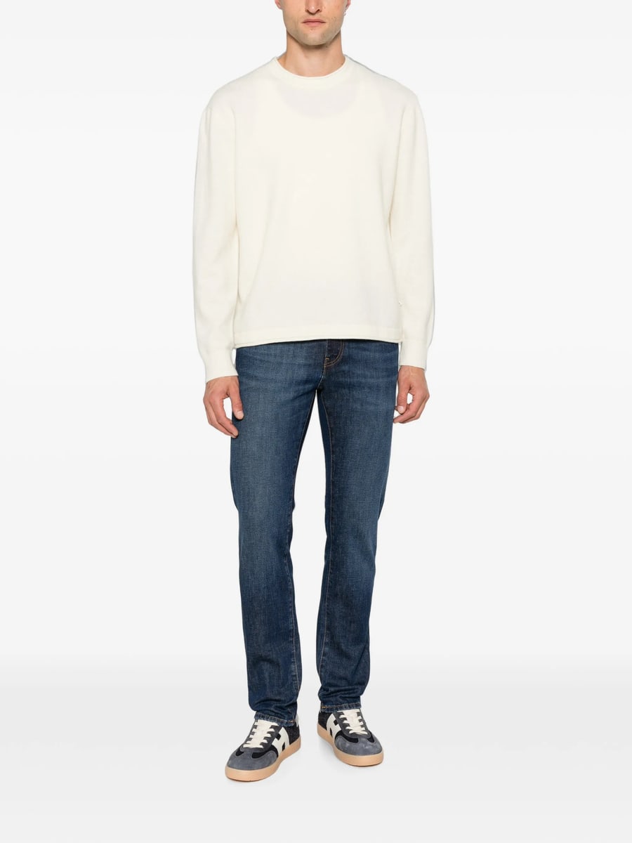 Pt01 Denim Pt01 Denim Faded-effect Logo-patch Jeans, view 4