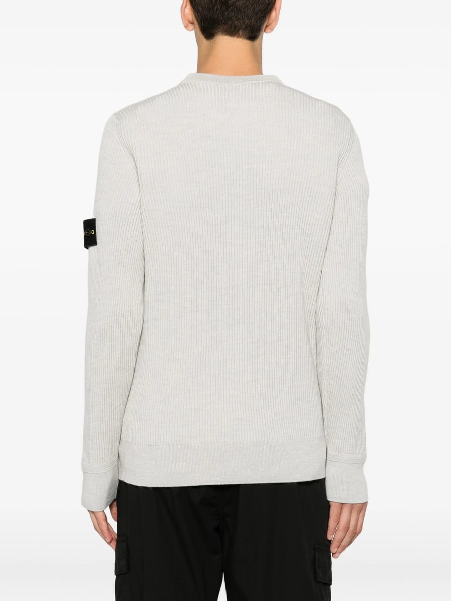 Stone Island Stone Island Logo-patch Ribbed-knit Sweater, view 4