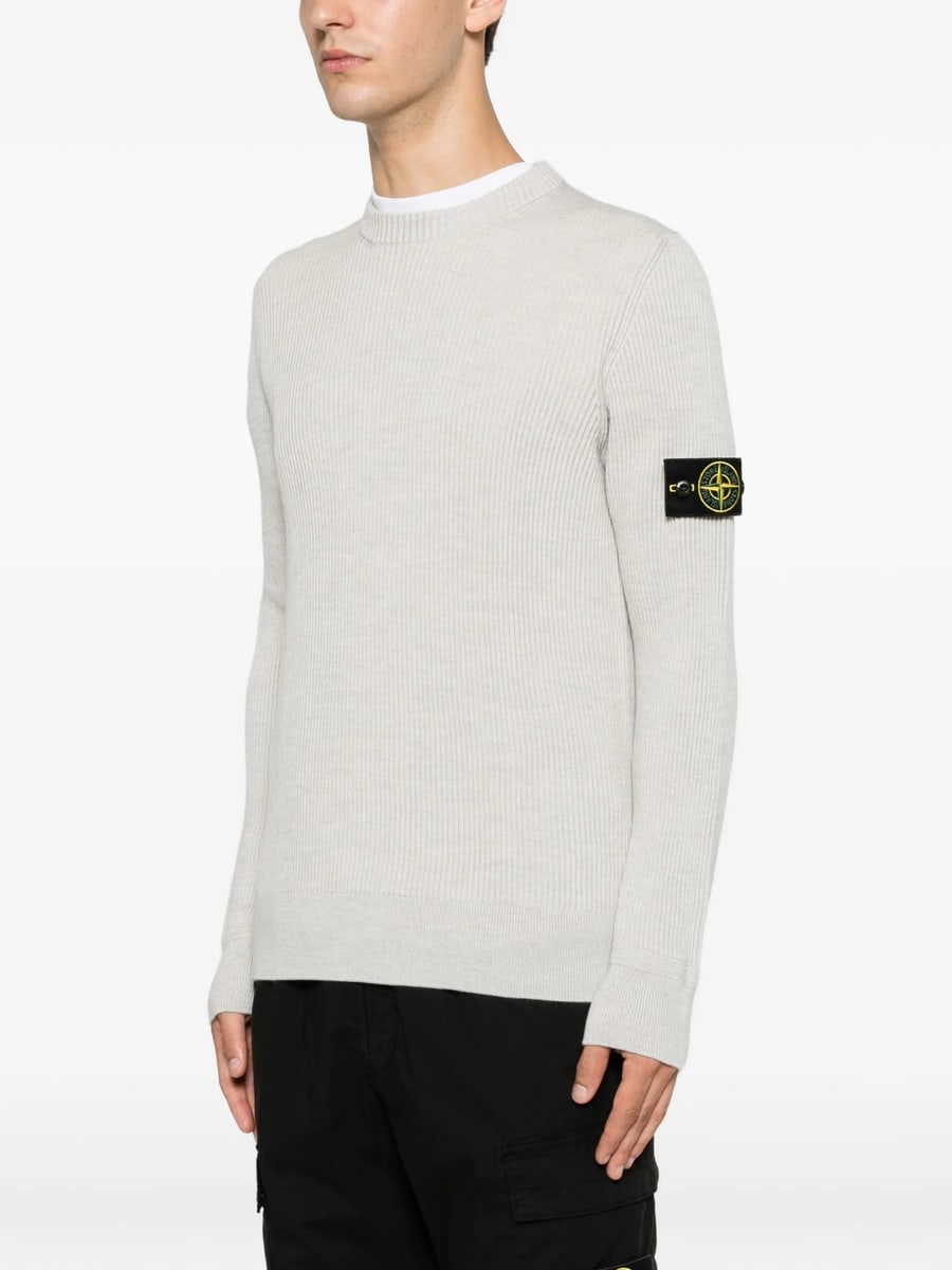Stone Island Stone Island Logo-patch Ribbed-knit Sweater, view 5