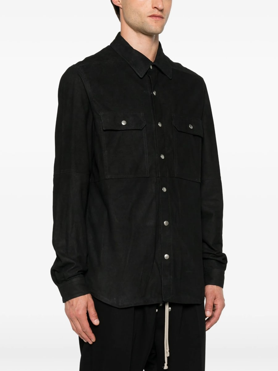Rick Owens Rick Owens Suede Press-stud Jacket, view 2