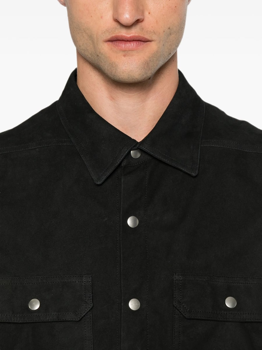 Rick Owens Rick Owens Suede Press-stud Jacket, view 4