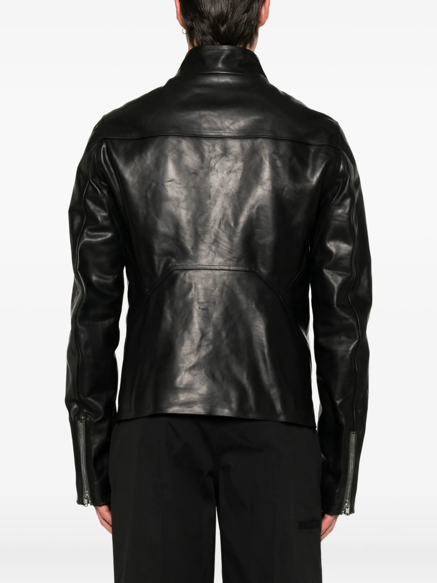 Rick Owens Rick Owens Release Asymmetric-zip Leather Jacket, view 3