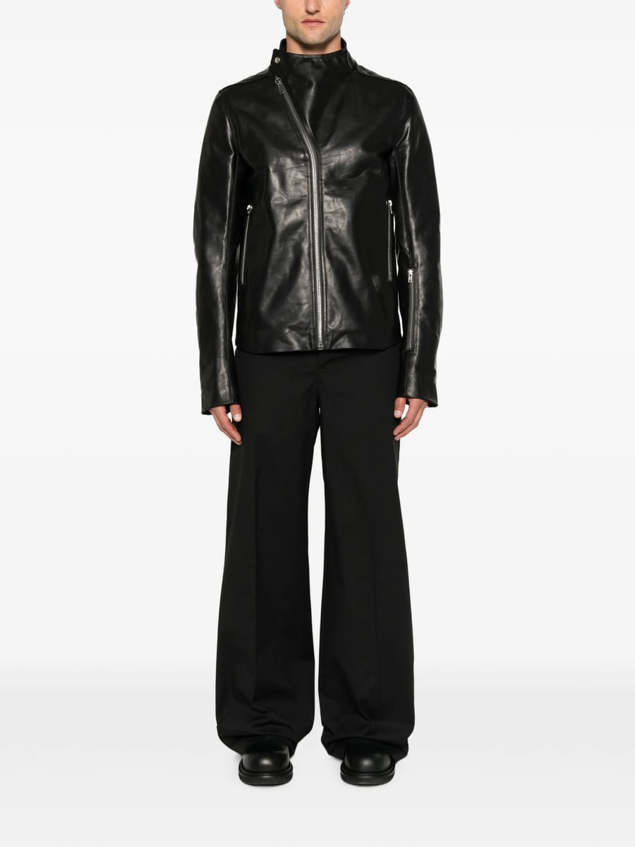 Rick Owens Rick Owens Release Asymmetric-zip Leather Jacket, view 4